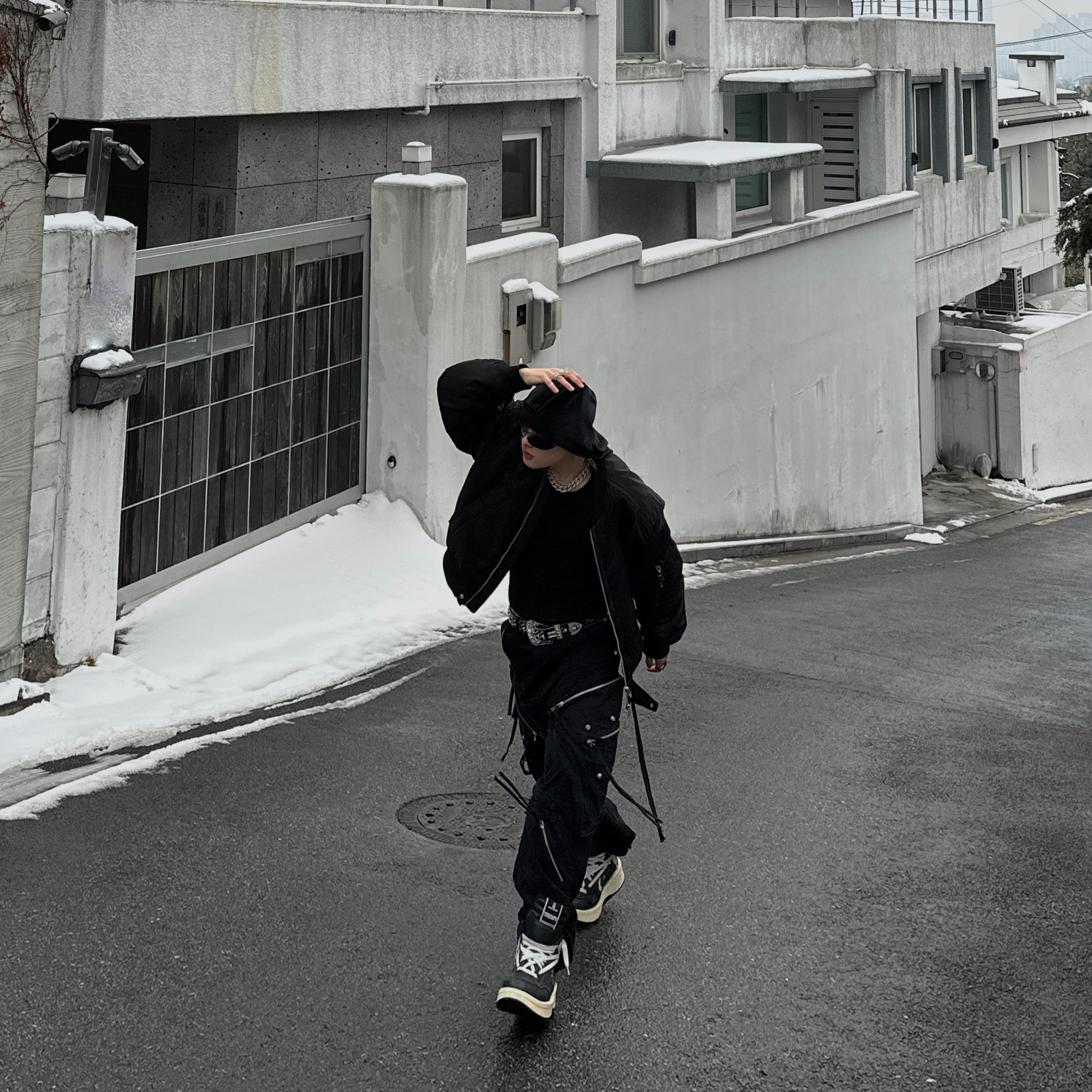 Converse x Drkshdw Turbowpn Black Cream, Stussy Sovereign Ring Sterling Silver 착용 스타일 - 8