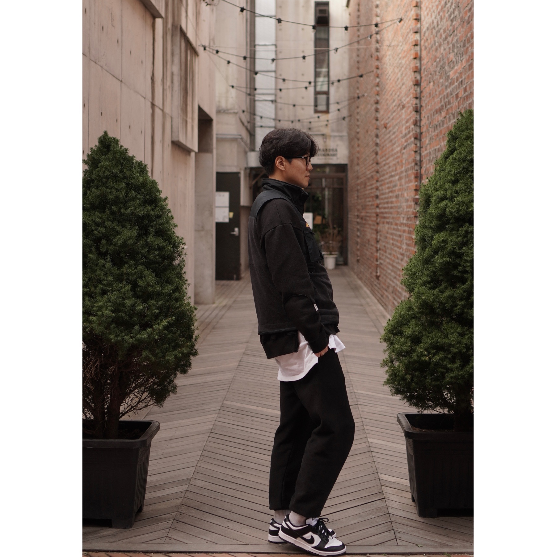Nike Dunk Low Retro Black 착용 스타일