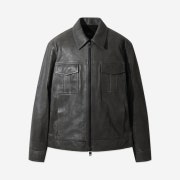 Iro Reginespe Corduroy Color Block Two-Pocket Work Shirt Jacket Black