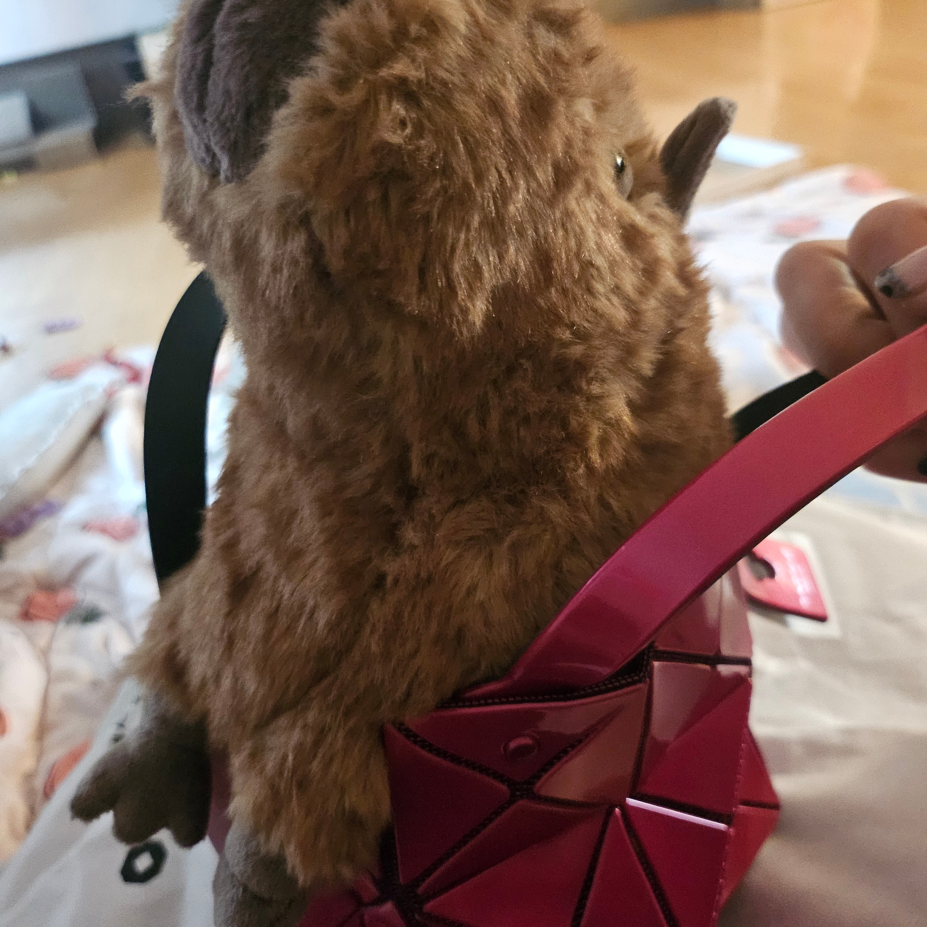 Jellycat Clyde Capybara Brown 착용 스타일