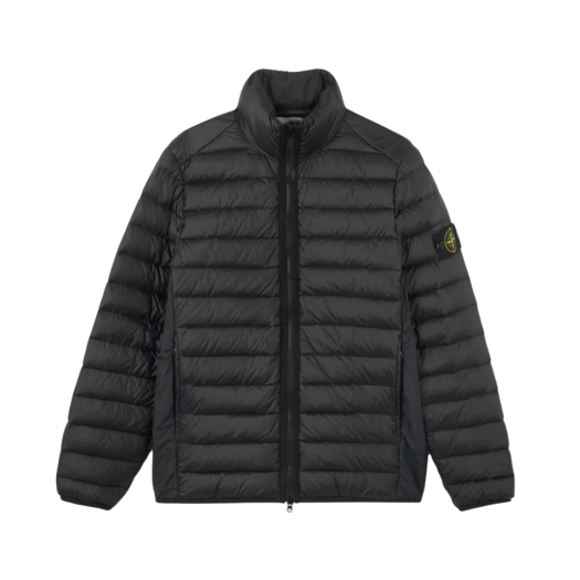 Stone Island 4100429 Loom Woven Chambers Nylon Down-TC Jacket with Anti-Drop Black - 25SS