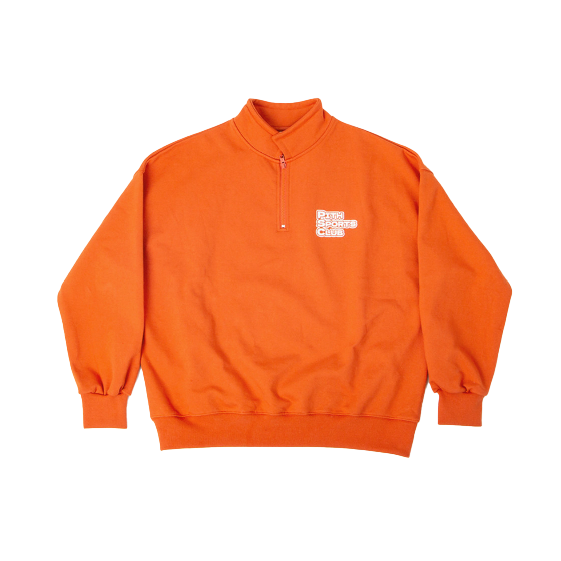 202402025 PITHSPORTS Haif Zip-up Sweatshirts Orange