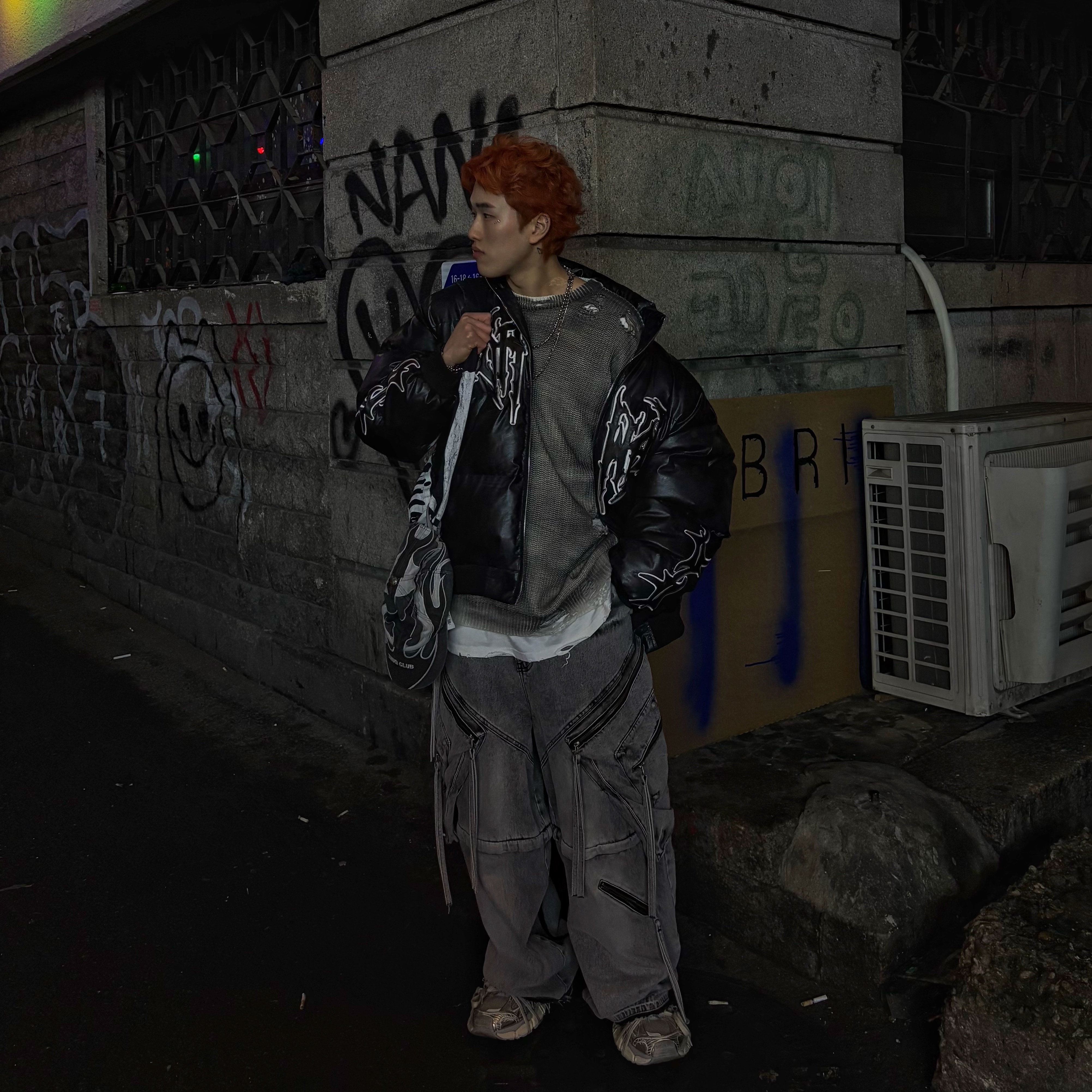 Thug Club Chopper Cap Black, Balenciaga 3XL Sneakers Light Beige 착용 스타일 - 1