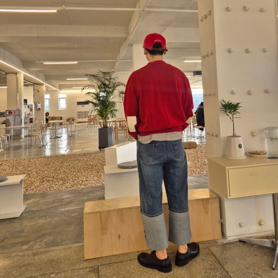 Supreme Corduroy S Logo 6-Panel Bright Red - 24FW, Maison Margiela Logo Cuff Yellow 착용 스타일 - 2