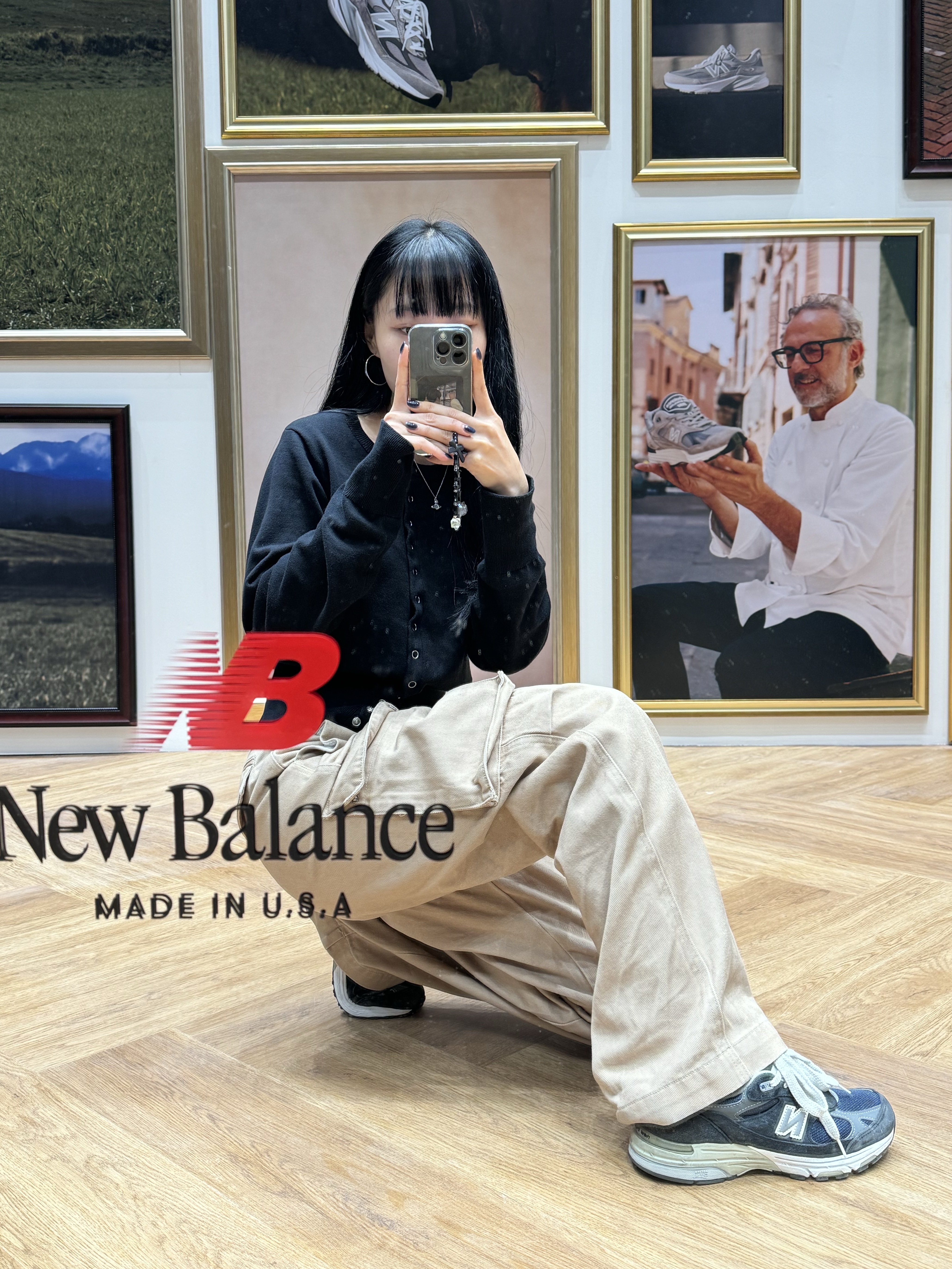 New Balance 993 Made in USA Navy - D Standard 착용 스타일 - 2