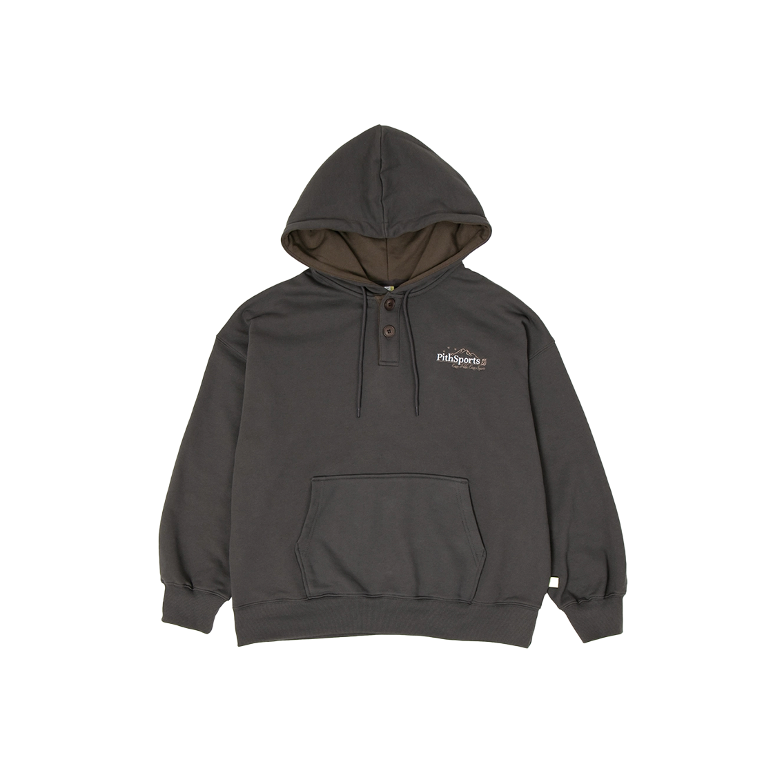 202402002 PITHSPORTS E.H.E.S Button Hoodie Charcoal