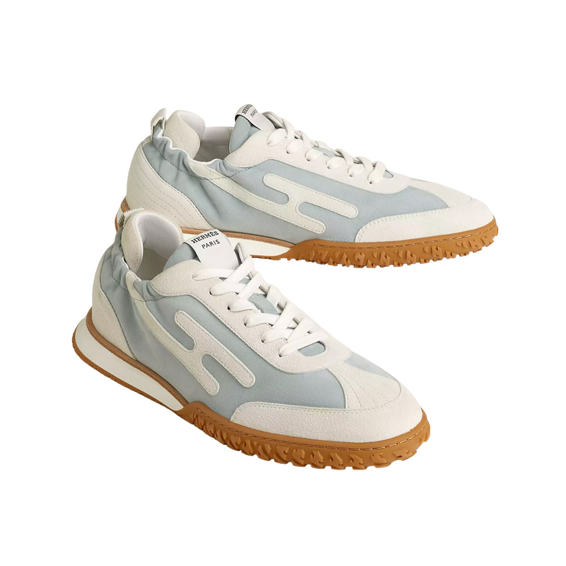 에르메스 제트 스니커즈 스웨이드 고트스킨 & 그리 뉘아주 블랑(Hermes Jet Sneakers Suede Goatskin & Gris Nuage Blanc) - 2