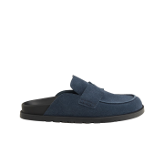Hermes Go Mule Suede Calfskin & Bleu Celeste