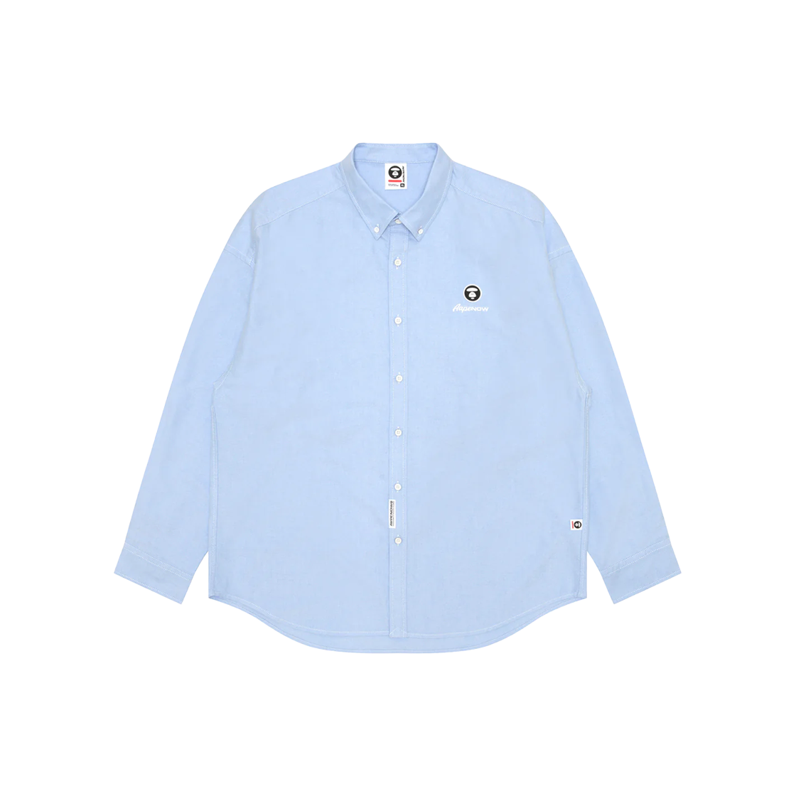 KM5BSHLAP04BL AAPE Now Long Sleeve Shirt Blue - 25SS