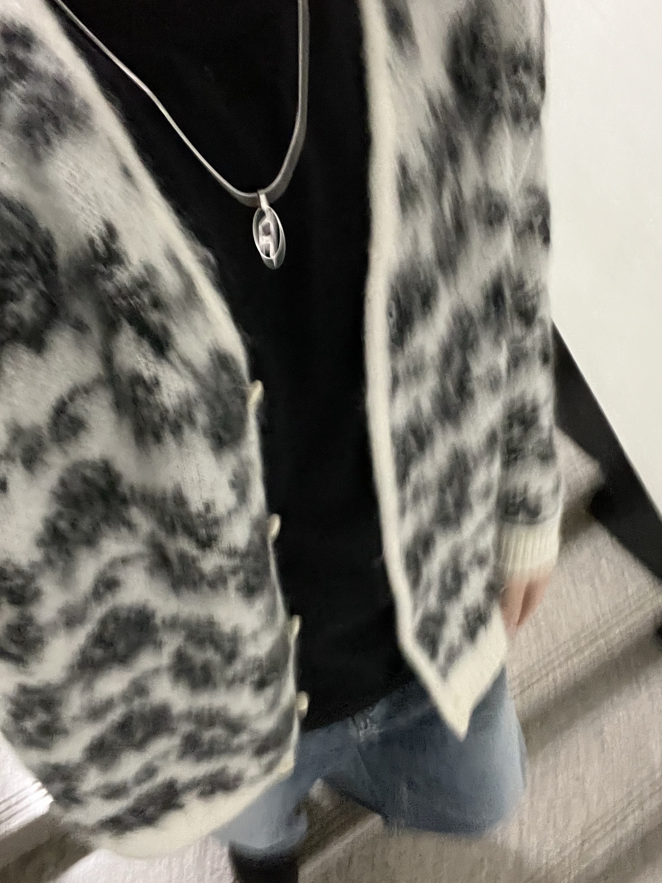 Needles Mohair Cardigan Rose White Black, Diesel Dx1342 Stainless Steel Pendant Necklace Silver 착용 스타일 - 3