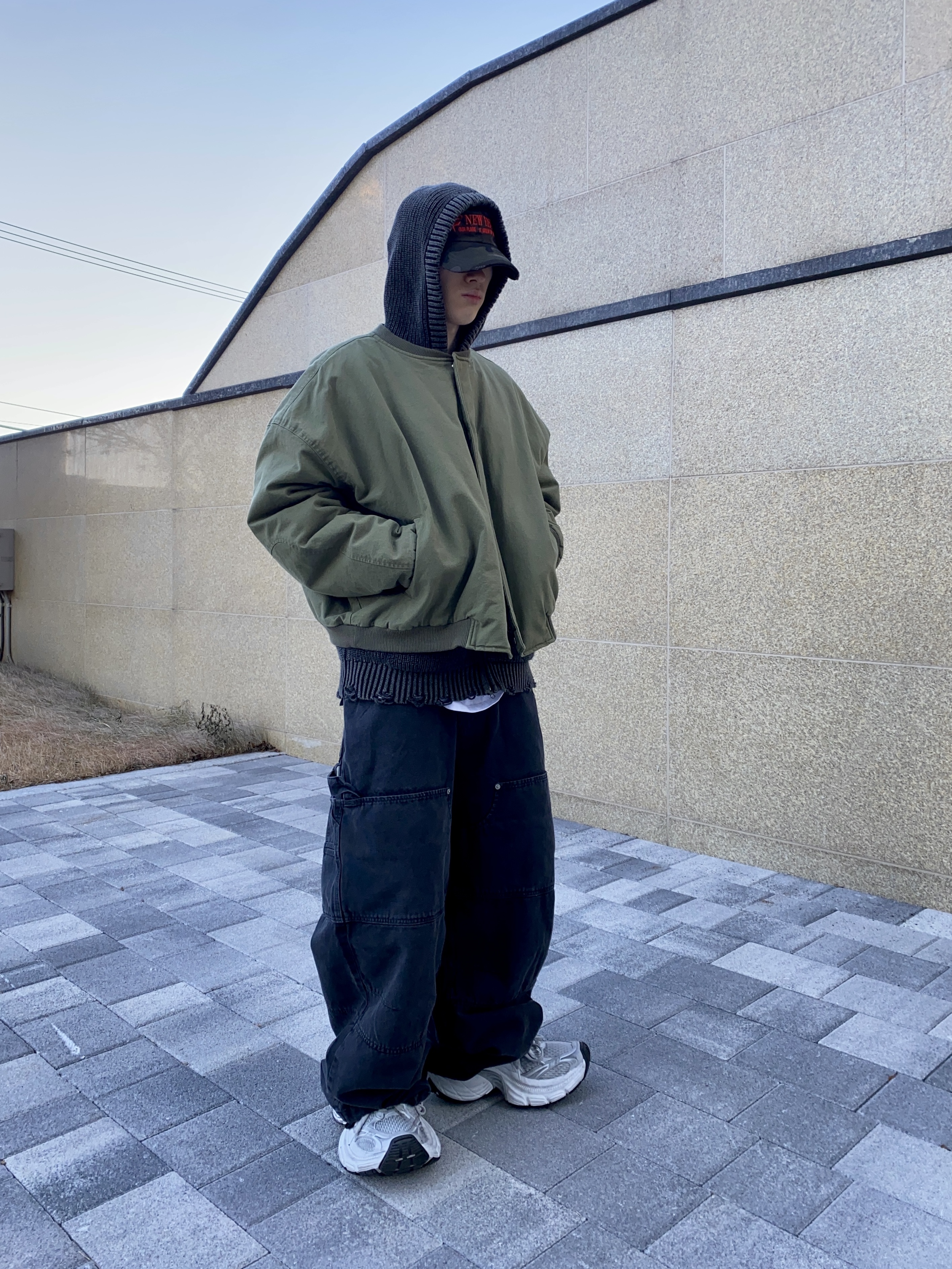 Balenciaga 10XL Sneakers White Black Grey, Nonnod Sulfur Dye Serge Bomber Jacket Vintage Khaki 착용 스타일 - 2