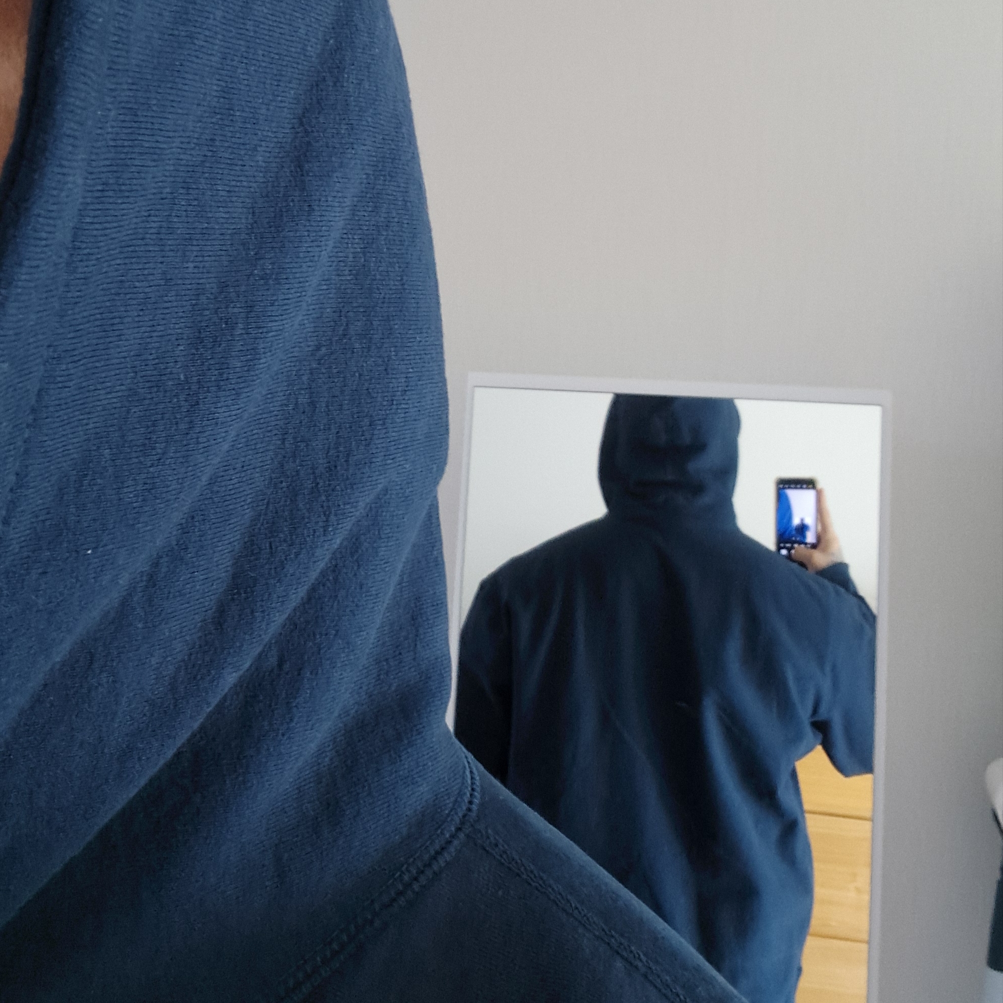 Supreme Box Logo Hooded Sweatshirt Navy - 24FW 착용 스타일