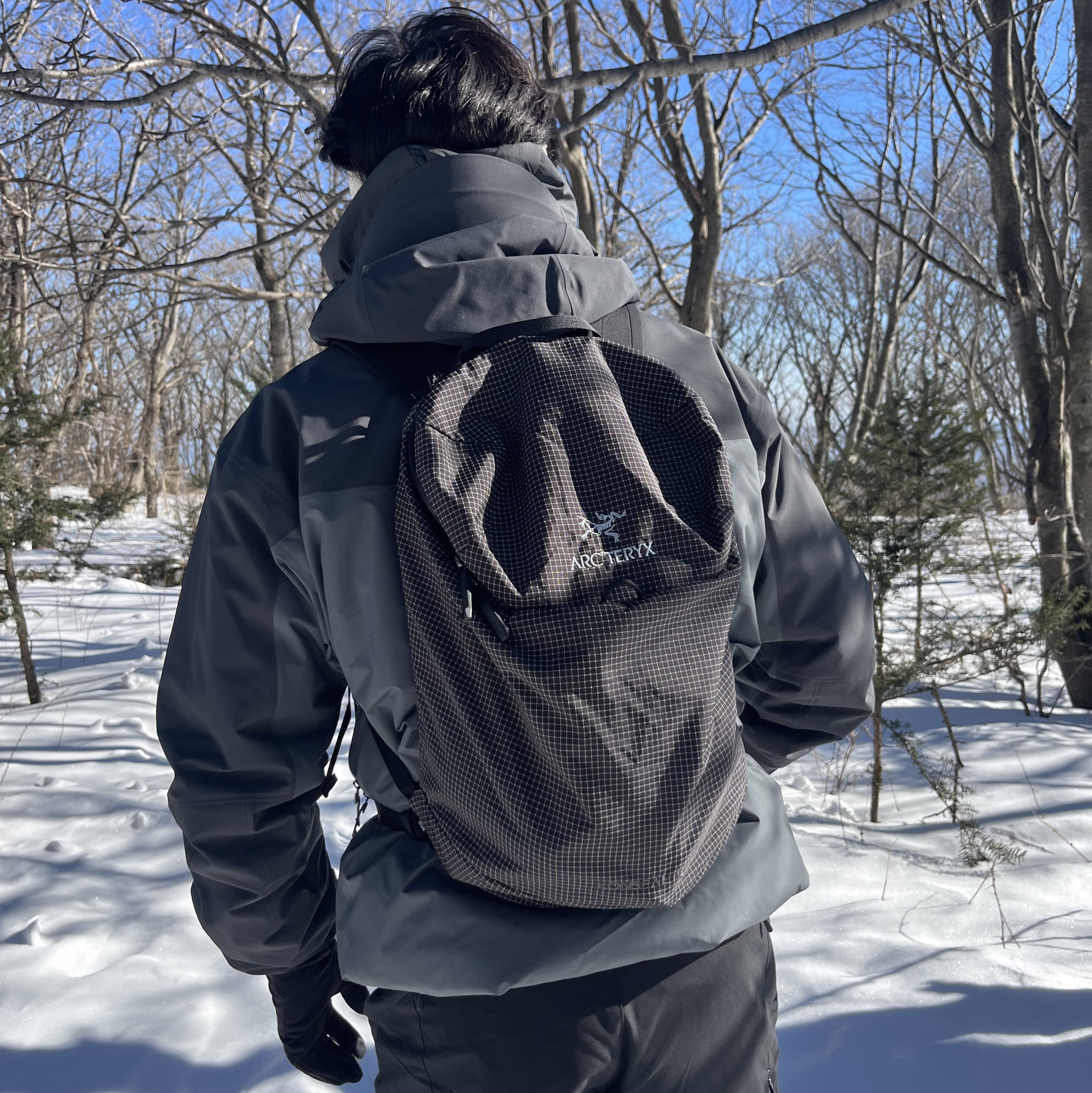 Arc'teryx Alpha AR Jacket Glitch, Supreme Windstopper Zip Gloves Black - 24FW 착용 스타일 - 4