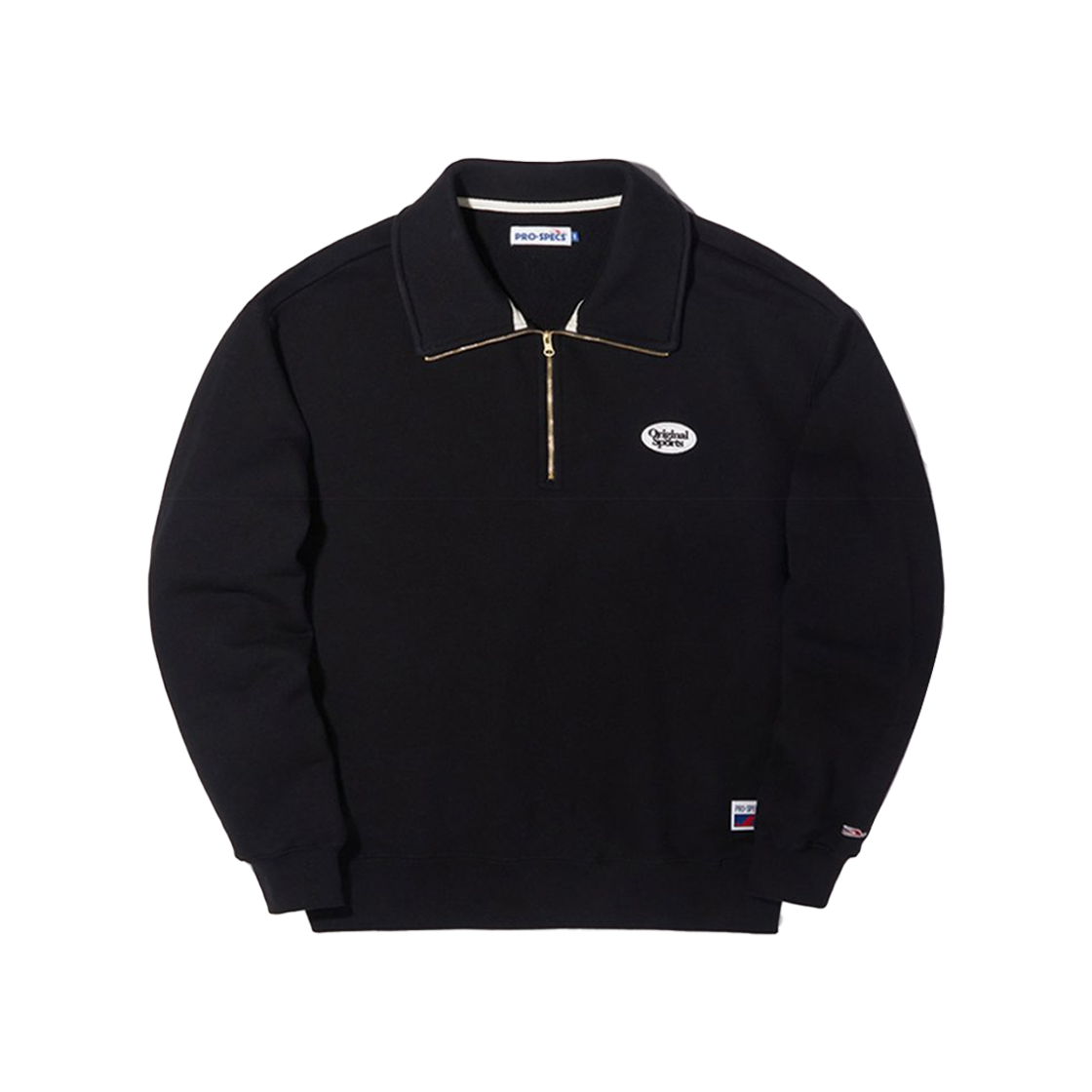 프로-스펙스 OS 반집업 크루넥 스웻셔츠 블랙(PRO-SPECS OS Half Zip Up Crew Neck Sweat Shirt Black) - 1