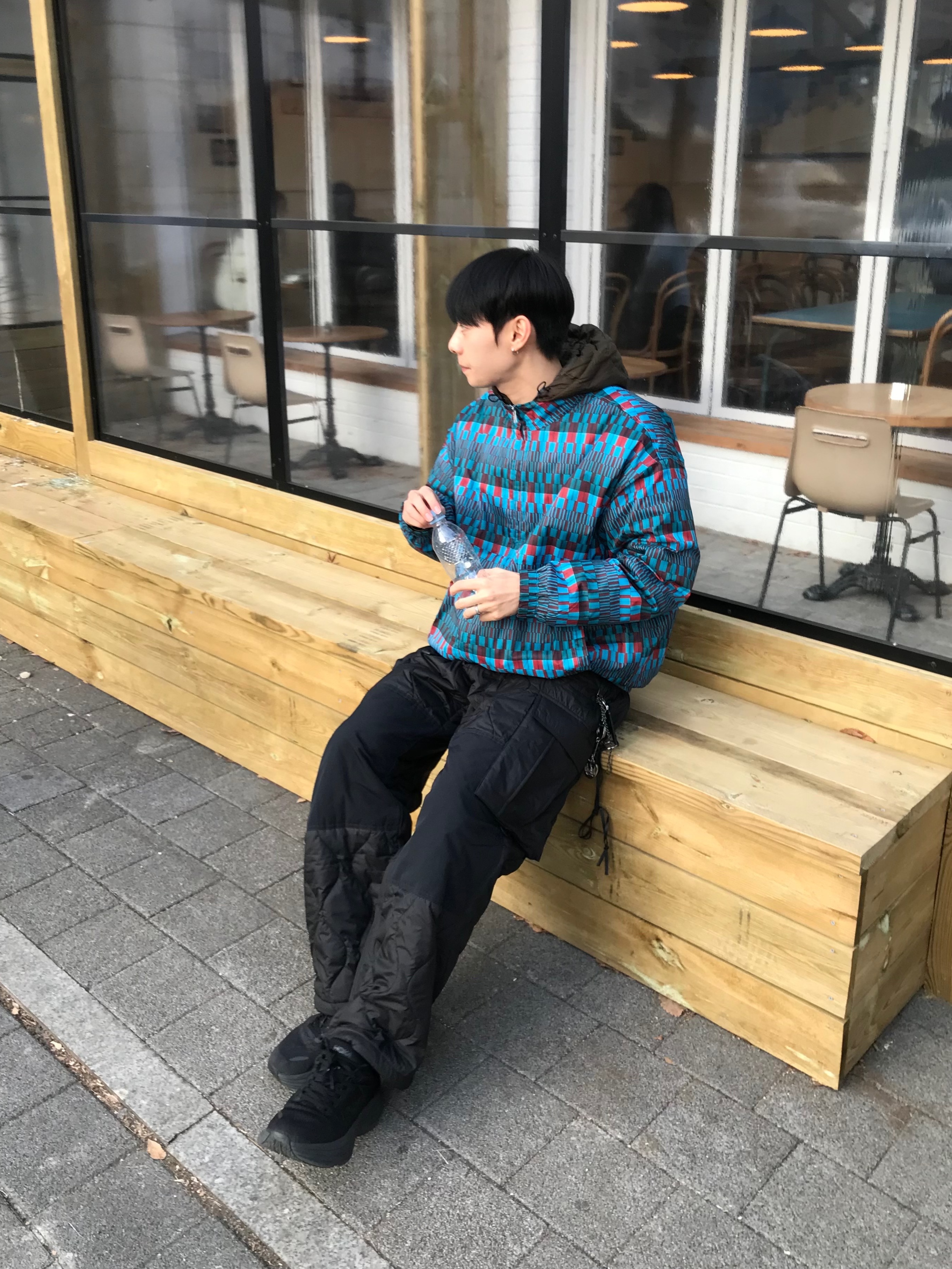 Hoka Bondi 8 Black - Wide 착용 스타일 - 2