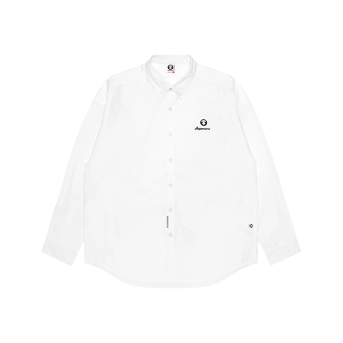 에이프 나우 롱 슬리브 셔츠 화이트 - 25SS(AAPE Now Long Sleeve Shirt White - 25SS)