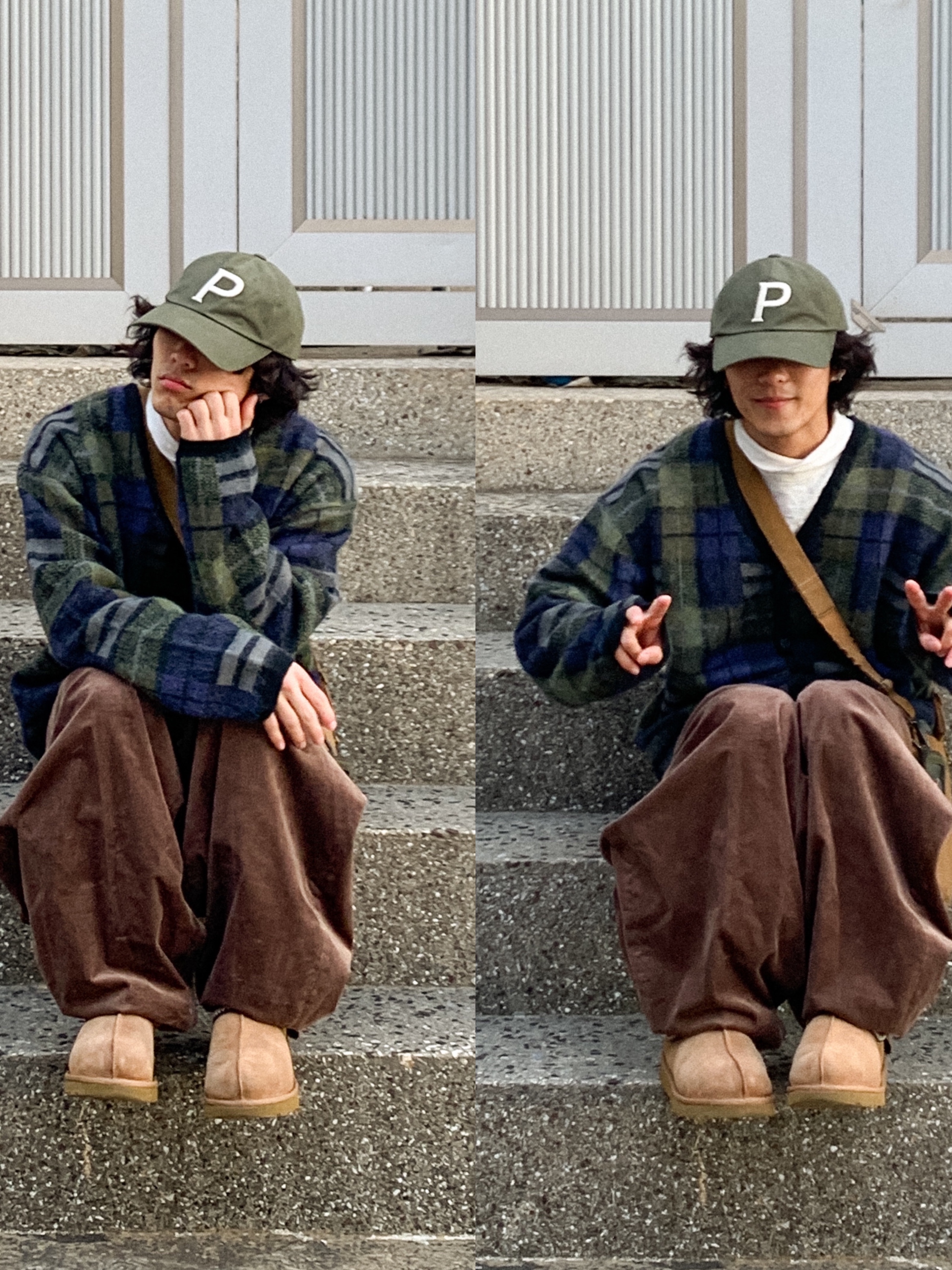 (W) UGG Tasman Slipper Chestnut 착용 스타일 - 2