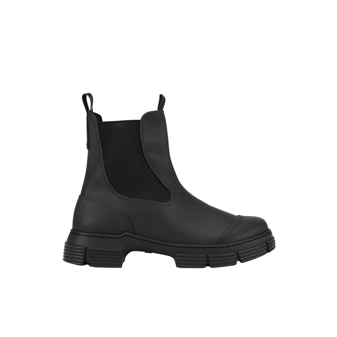 (W) 가니 리사이클 러버 시티 부츠 블랙((W) Ganni Recycled Rubber City Boots Black)
