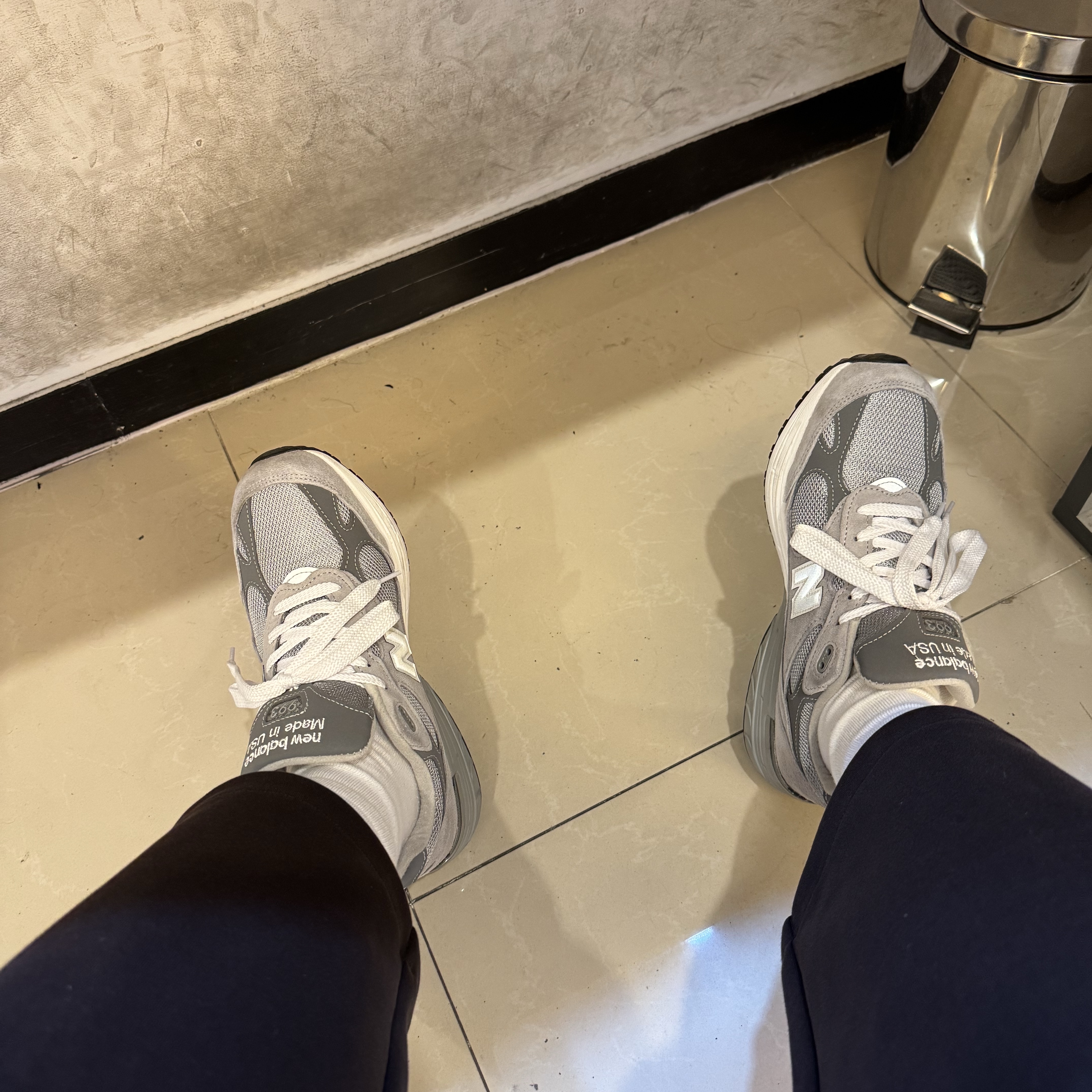 New Balance 993 Made in USA Grey - D Standard 착용 스타일