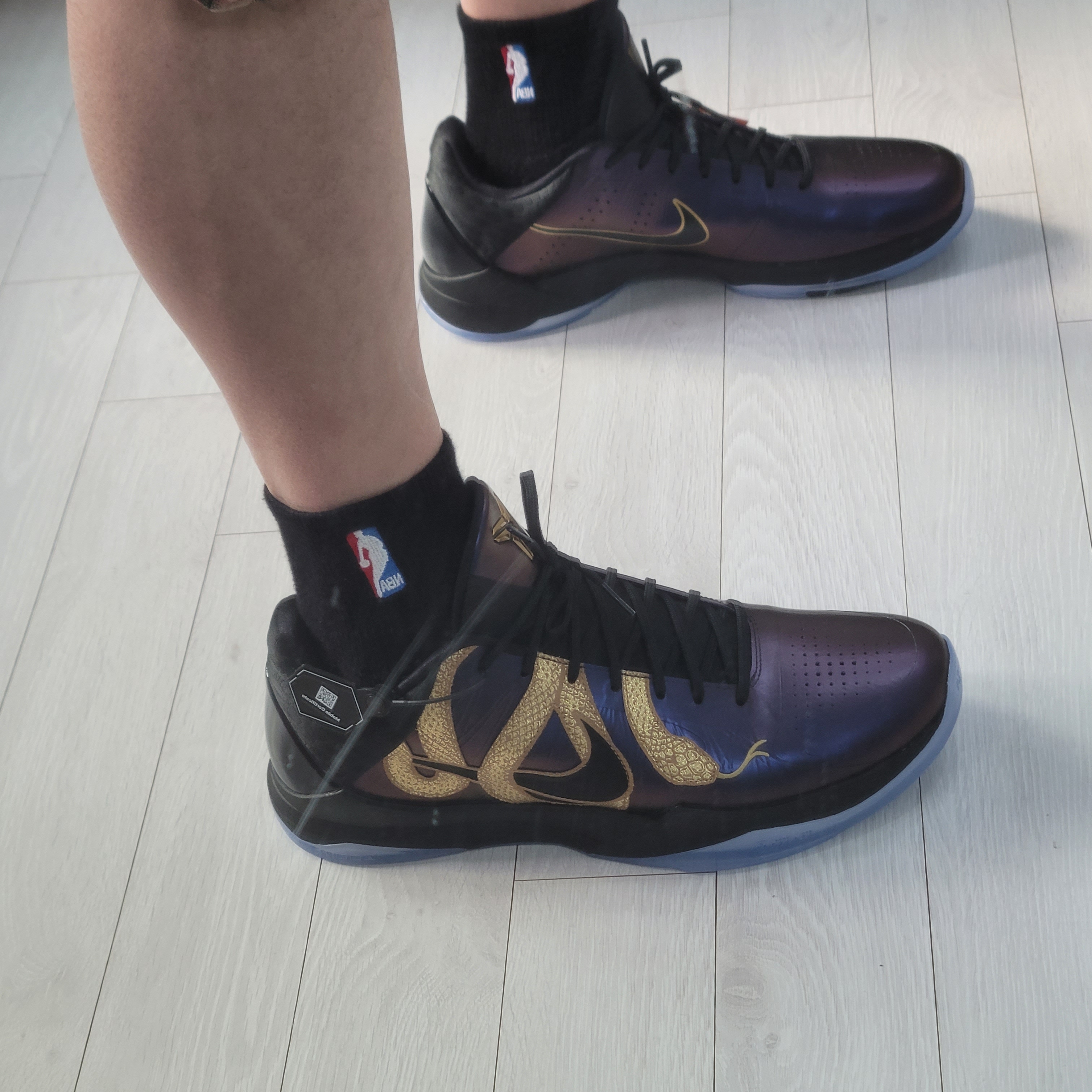 Nike Kobe 5 Protro Year of the Mamba Eggplant 착용 스타일 - 3