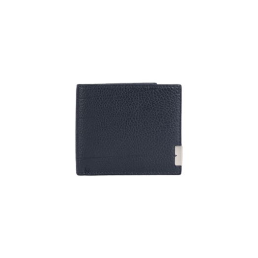 Burberry Reg Bill Leather Wallet Navy Blue