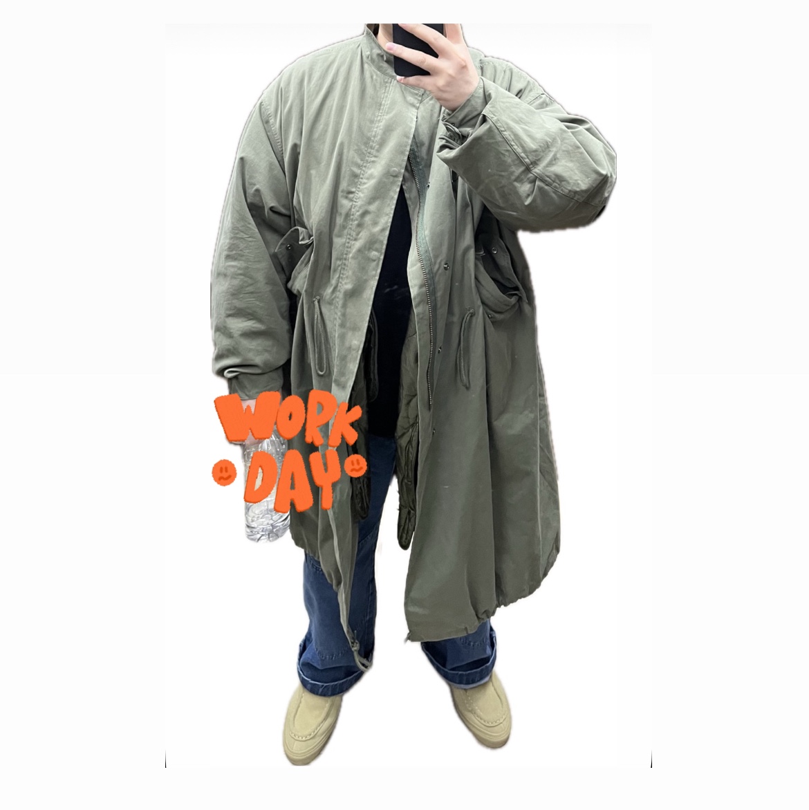 Freak's Store M-65 Mods Coat Liner Set Olive, Vans Carver Low Sand Beige 착용 스타일