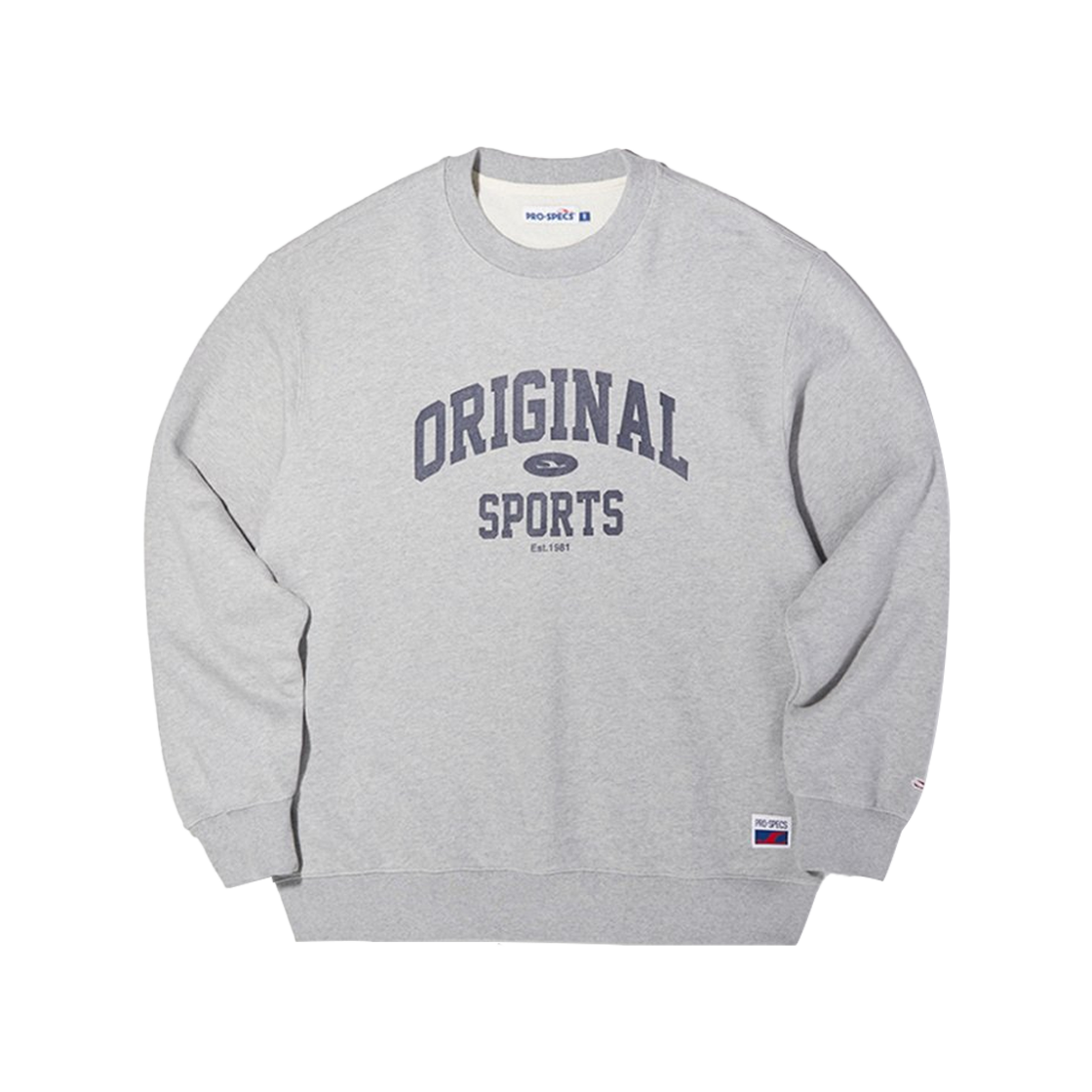 프로-스펙스 OS 아치 로고 크루넥 스웻셔츠 멜란지 그레이
