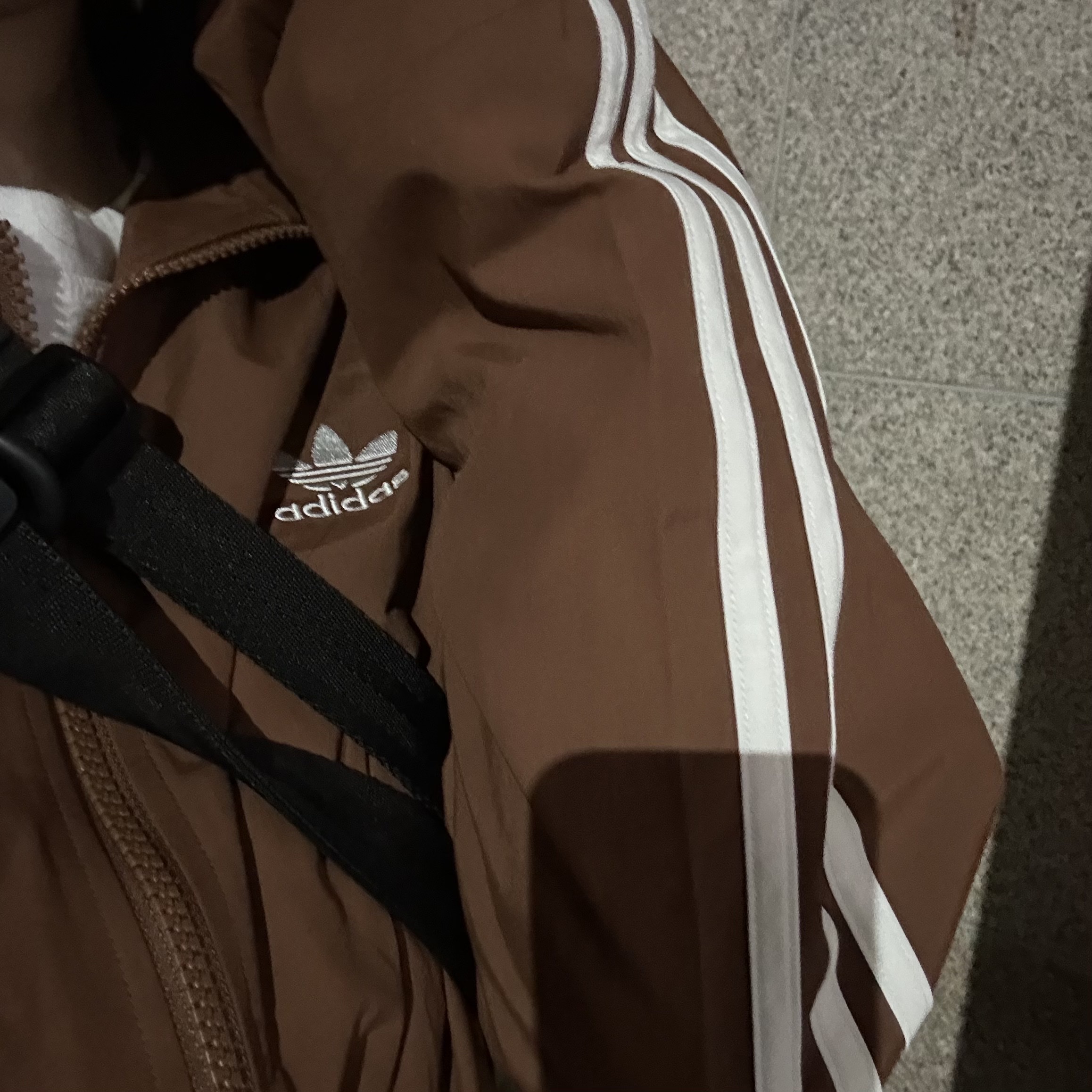 Adidas Adicolor Woven Firebird Track Top Preloved Brown - KR Sizing 착용 스타일