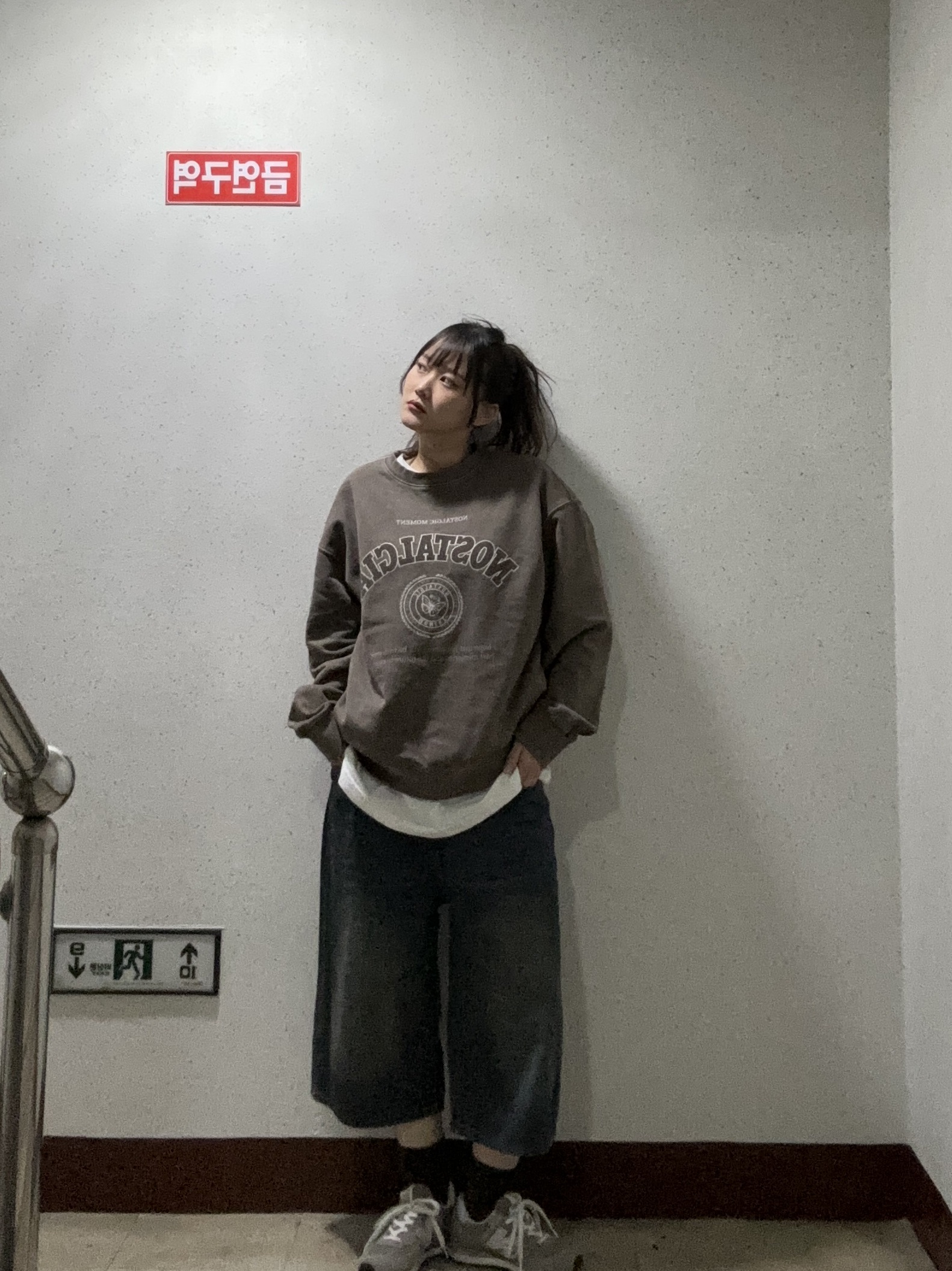 (W) New Balance 574 Worn By Anyone Grey - B Standard 착용 스타일