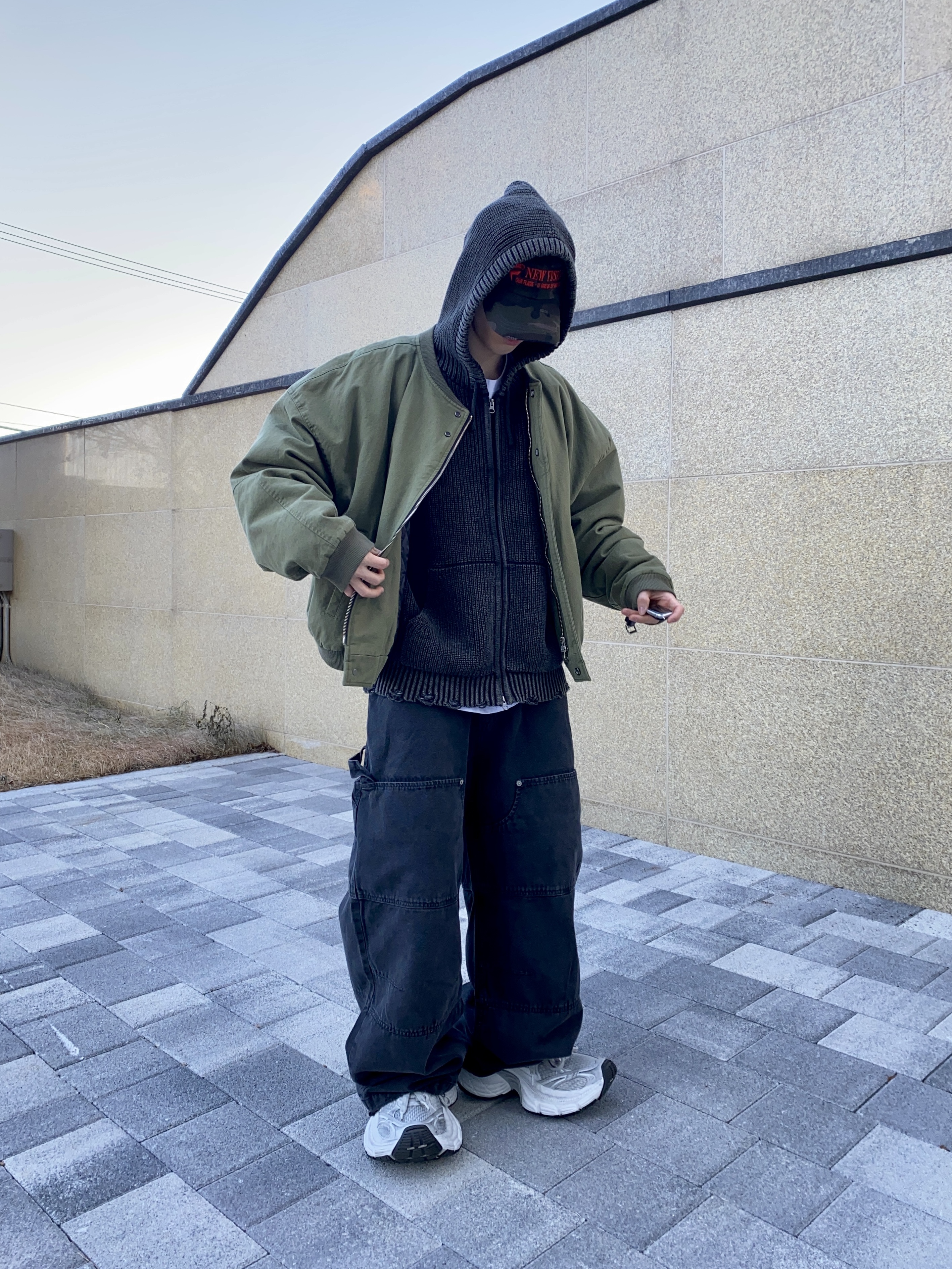 Balenciaga 10XL Sneakers White Black Grey, Nonnod Sulfur Dye Serge Bomber Jacket Vintage Khaki 착용 스타일 - 6