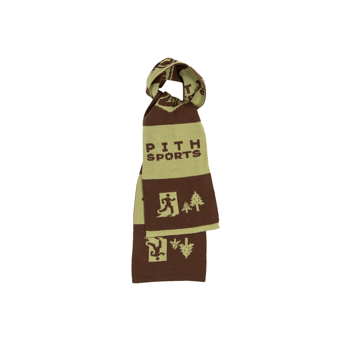 피스스포츠 로고 머플러 브라운(PITHSPORTS Logo Muffler Brown)