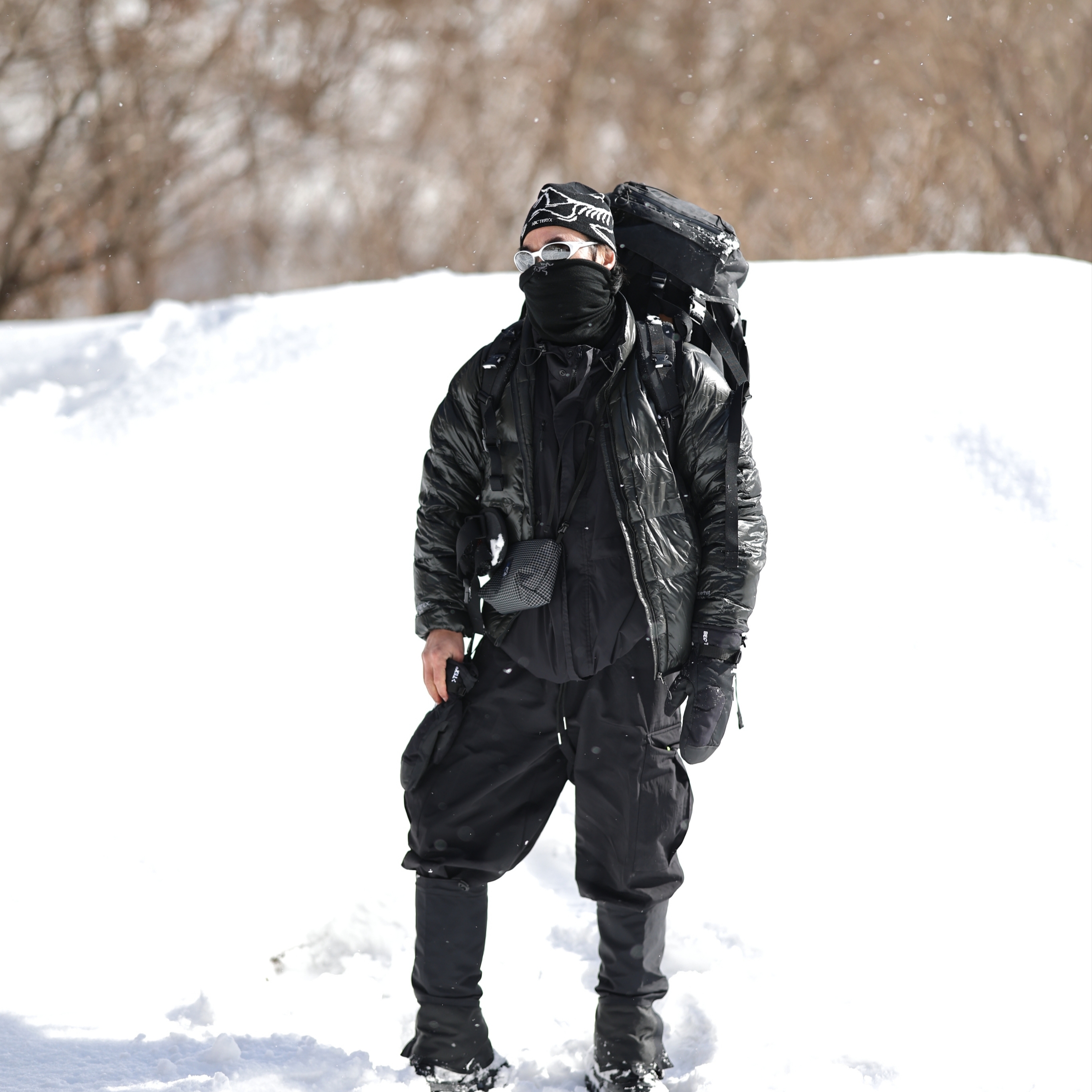 Arc'teryx Bird Head Toque Orca 착용 스타일