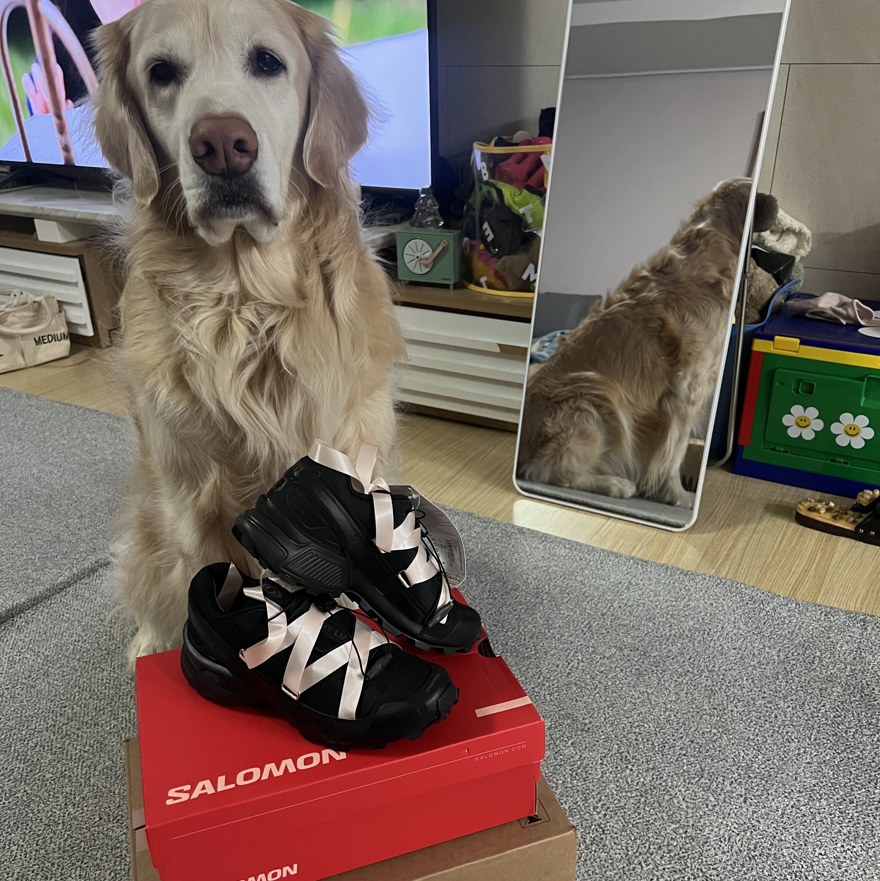Salomon x Sandy Liang Speedcross 3 Ribbon 착용 스타일