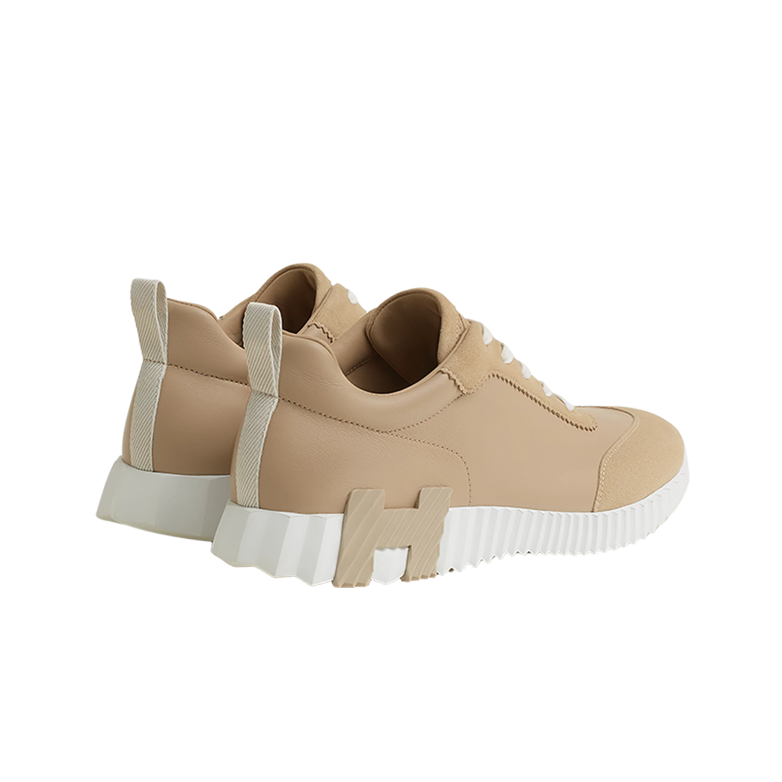에르메스 바운싱 스니커즈 카프스킨 스웨이드 고트스킨 & 베쥬 랑(Hermes Bouncing Sneakers Calfskin Suede Goatskin & Beige Lin) - 2