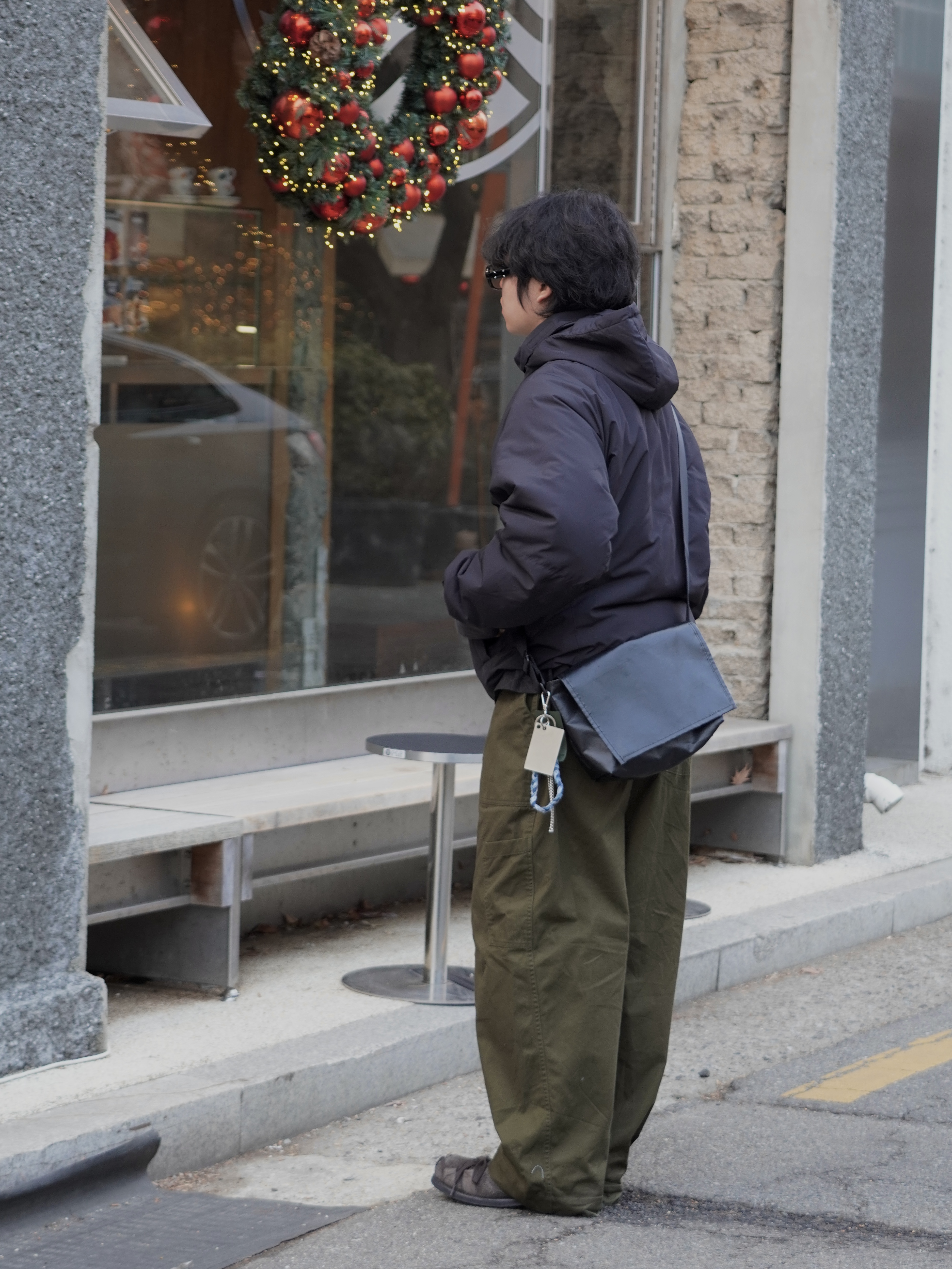 [6% 적립] NegativeThree Buffalo Derby Brown, Polyteru Human Index Human Loosed Half Zip Knit Gray 착용 스타일 - 6