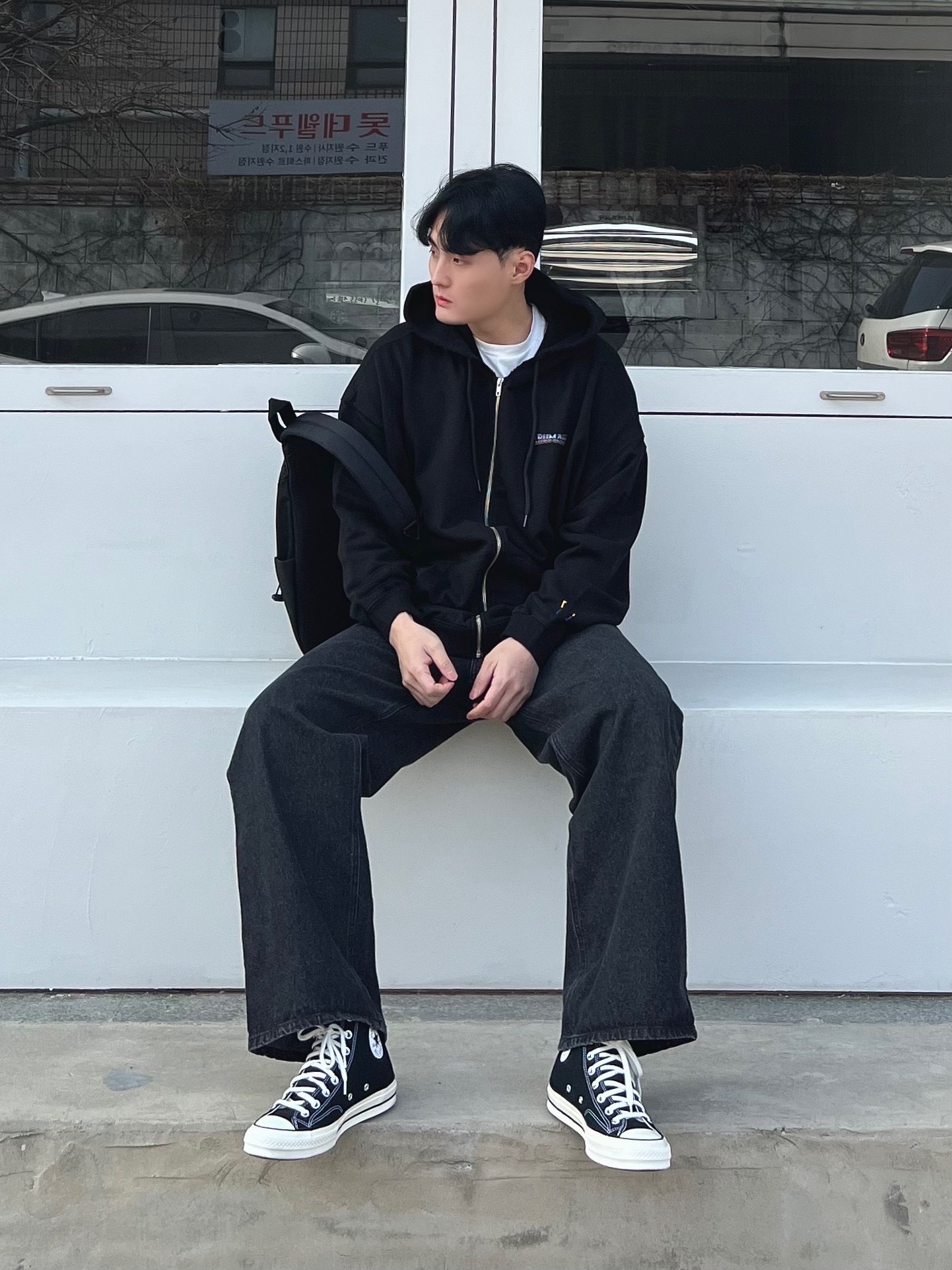 Converse Chuck 70 Hi Black 착용 스타일