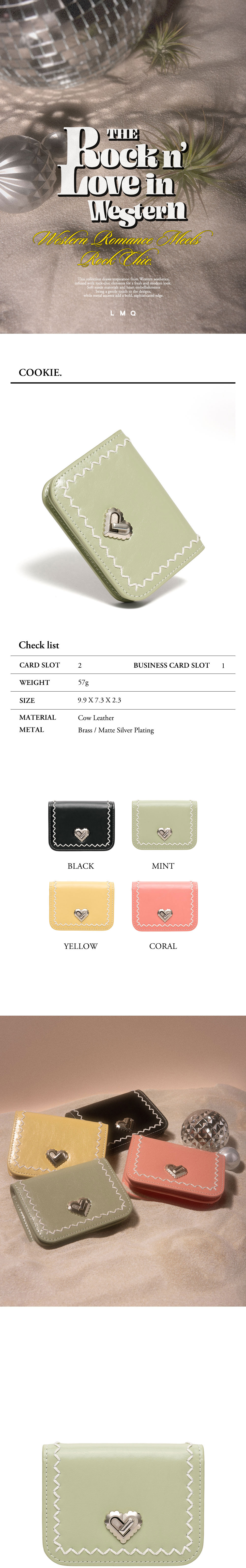 【LE MASQUE】Cookie Lock Compact Card Wallet〜カードケース LE MASQUE】Cookie Lock Compact Card Wallet〜カードケース