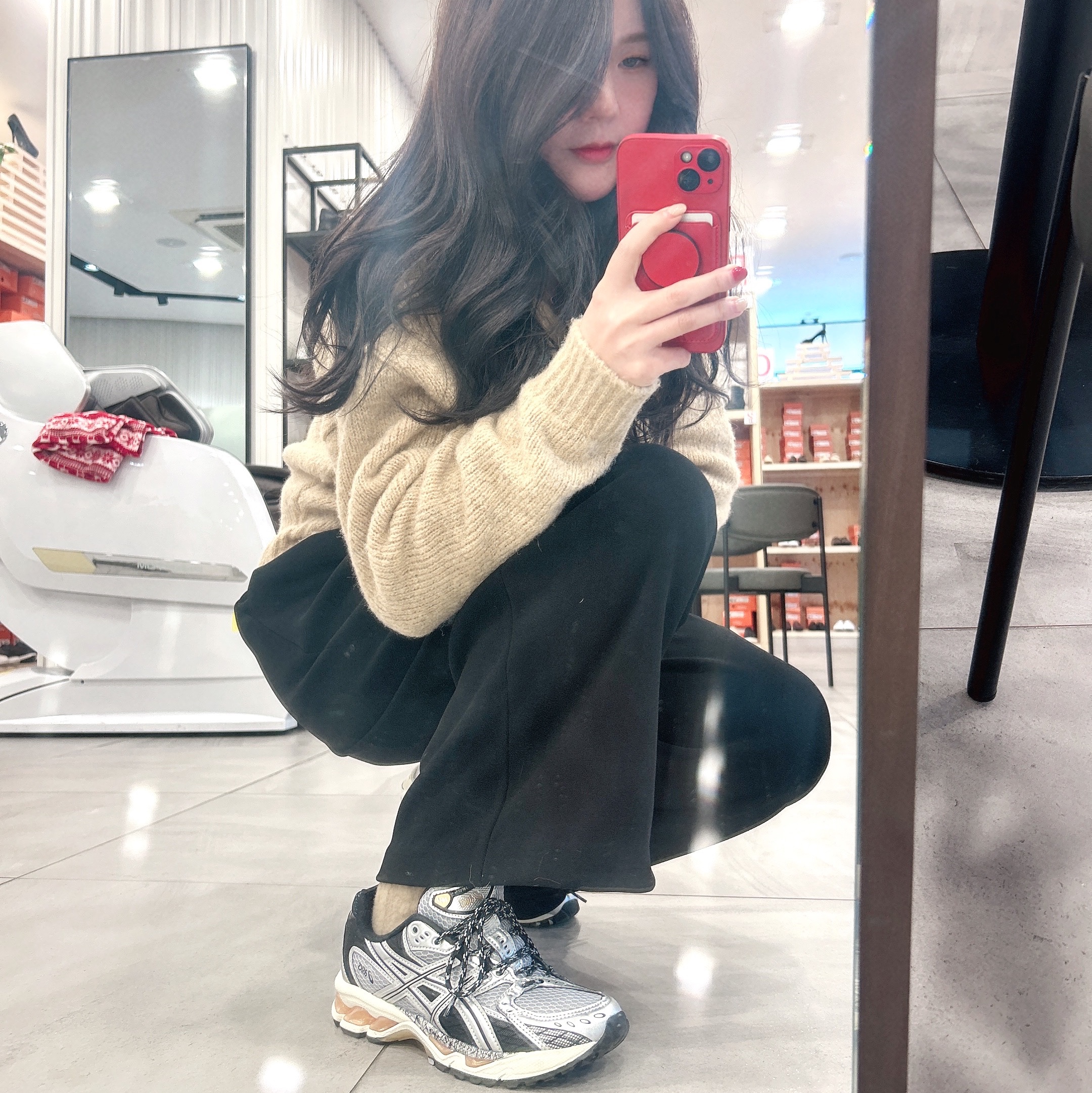 Asics Gel-Nimbus 10.1 Piedmont Grey Pure Silver 착용 스타일