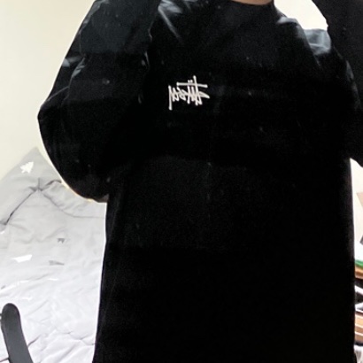 Stussy Basic Stussy LS T-Shirt Black 착용 스타일