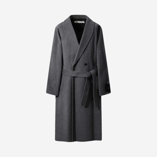 IQCAW24732GYX Iro Sebby Cashmere Blend Shawl Collar Handmade Single Coat Grey