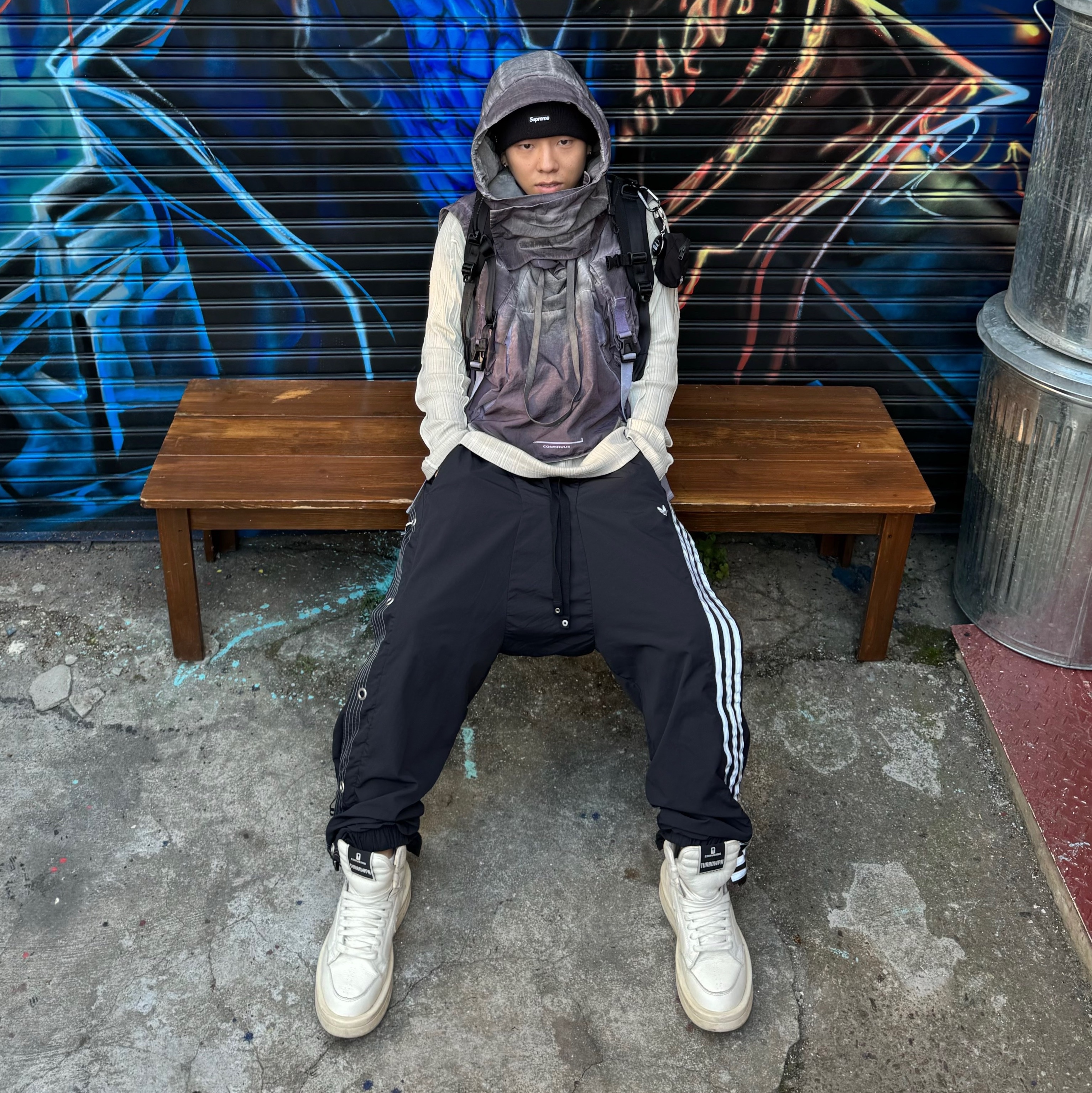 Converse x Drkshdw Turbowpn Egret 착용 스타일 - 3