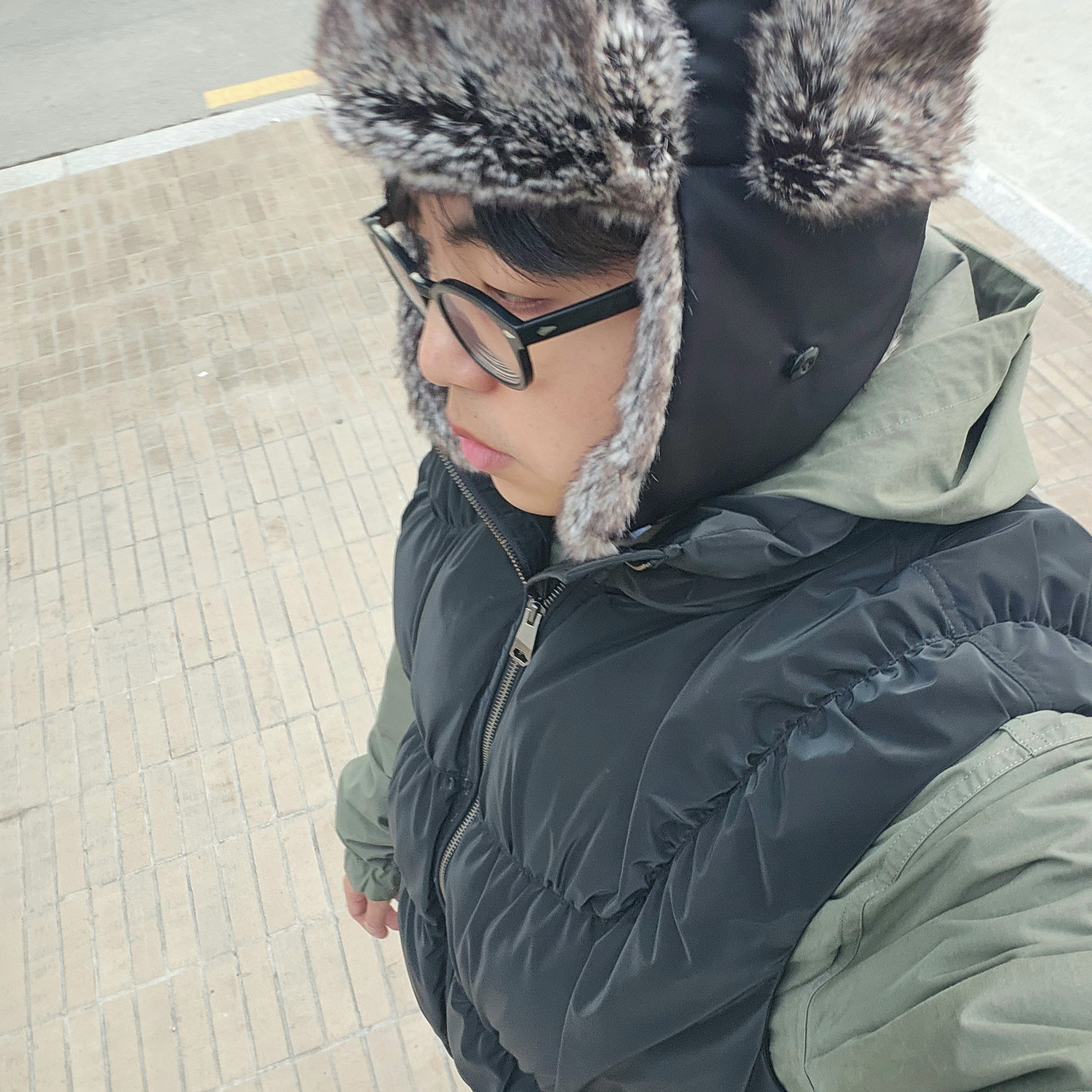 Palace P2B Reverso Fur Trooper Black - 24FW, Ader Error Aren Down Vest Noir 착용 스타일 - 1