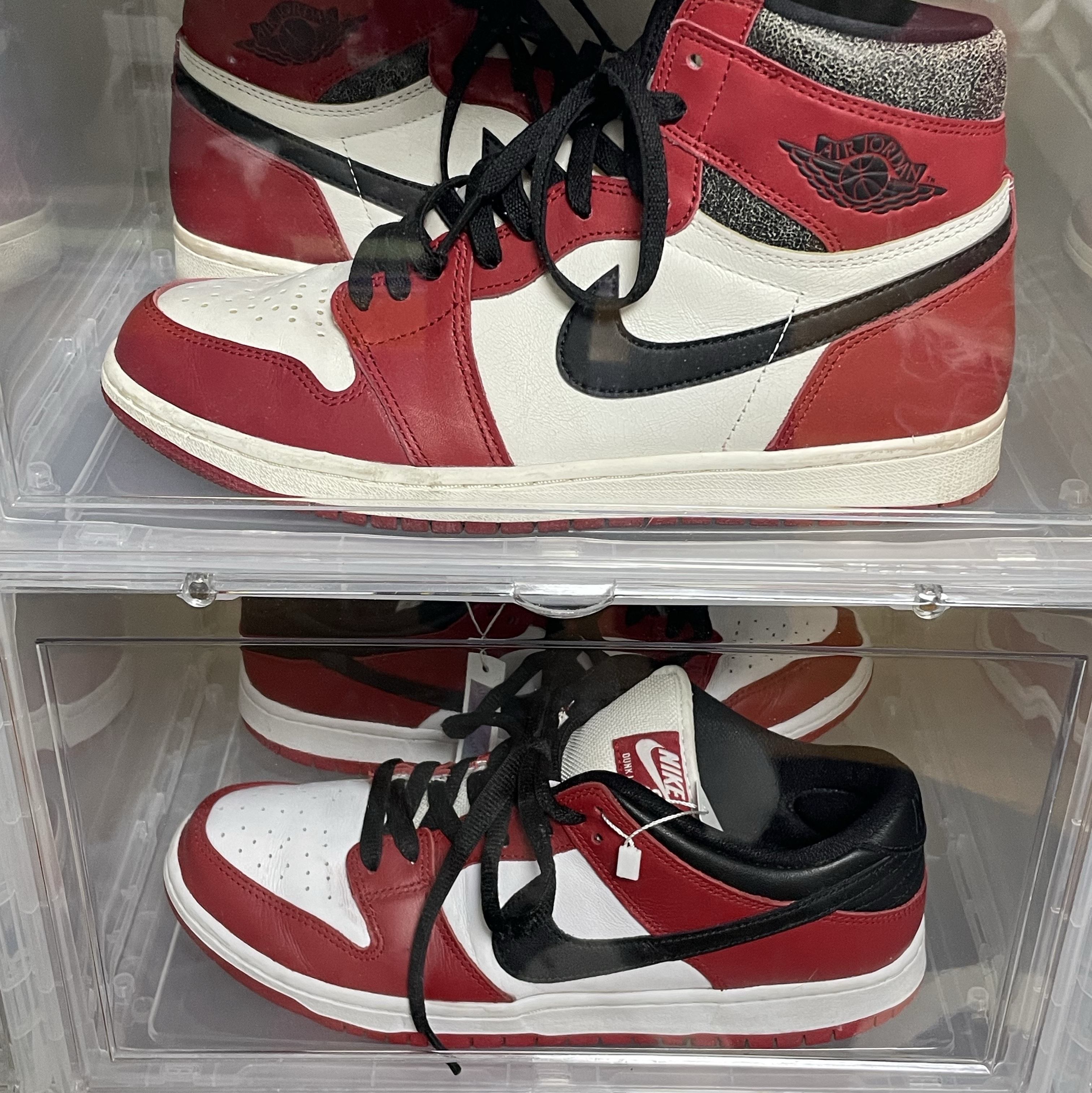 Jordan 1 Retro High OG Chicago 2022, Nike SB Dunk Low Pro Chicago 착용 스타일