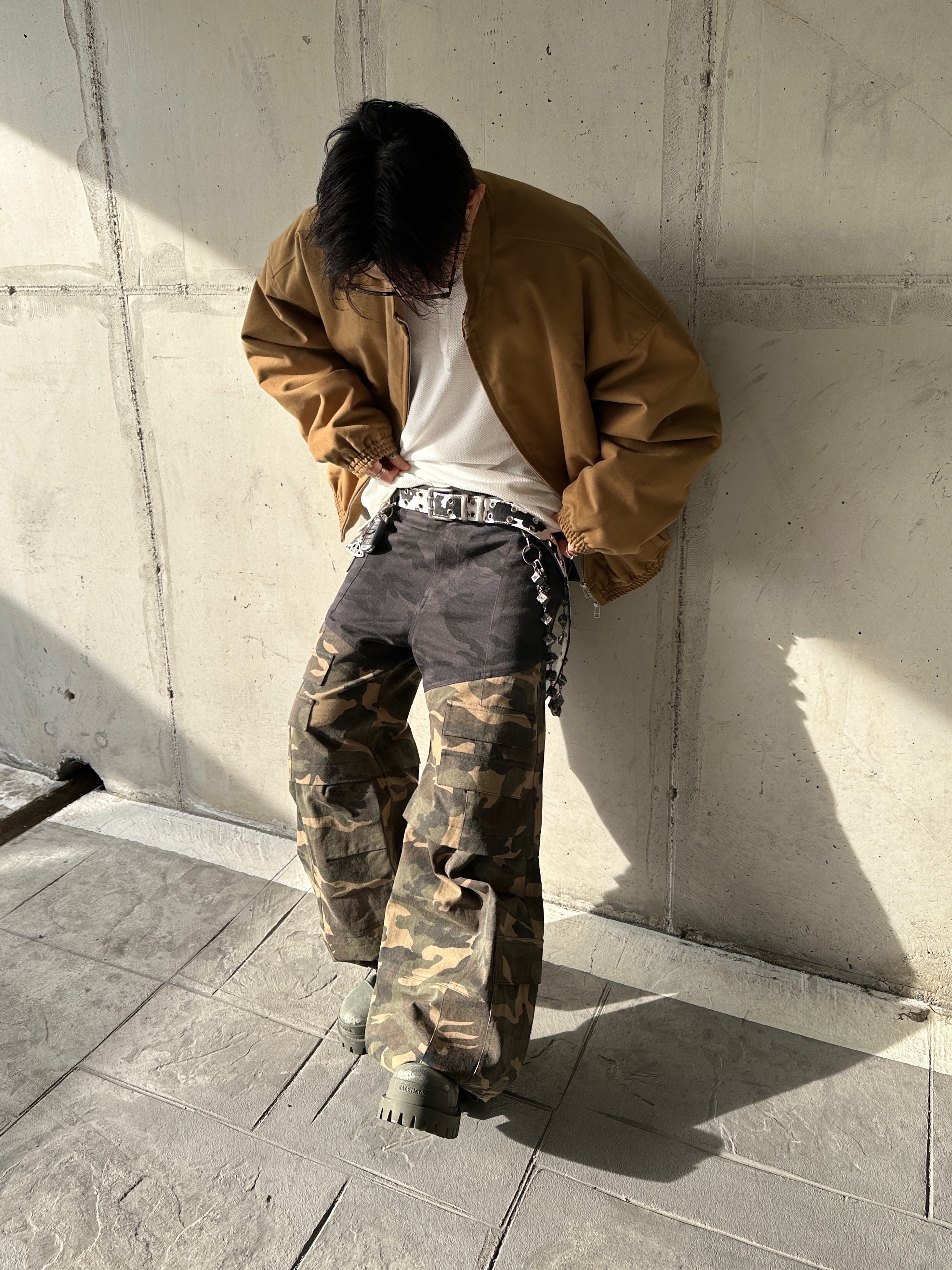 Balenciaga Combat Strike 20mm Boot Kaki, Nonnod Moleskine Bomber Jacket Camel 착용 스타일 - 5