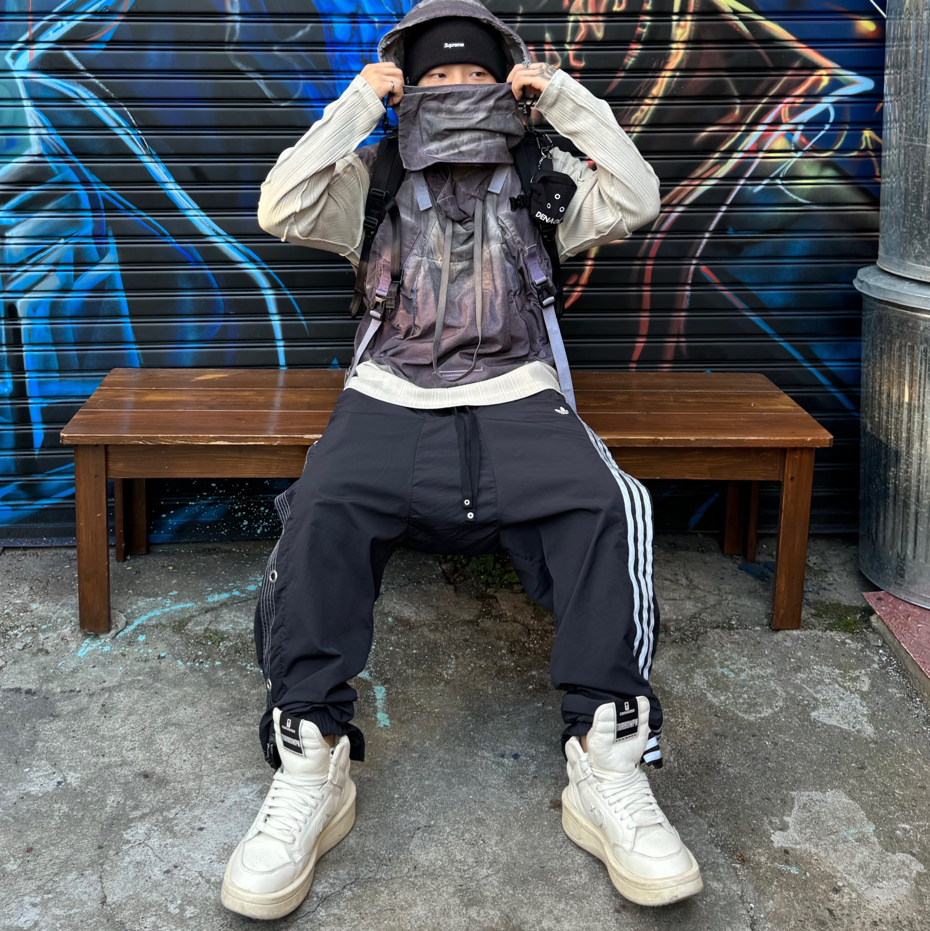 Converse x Drkshdw Turbowpn Egret 착용 스타일 - 2