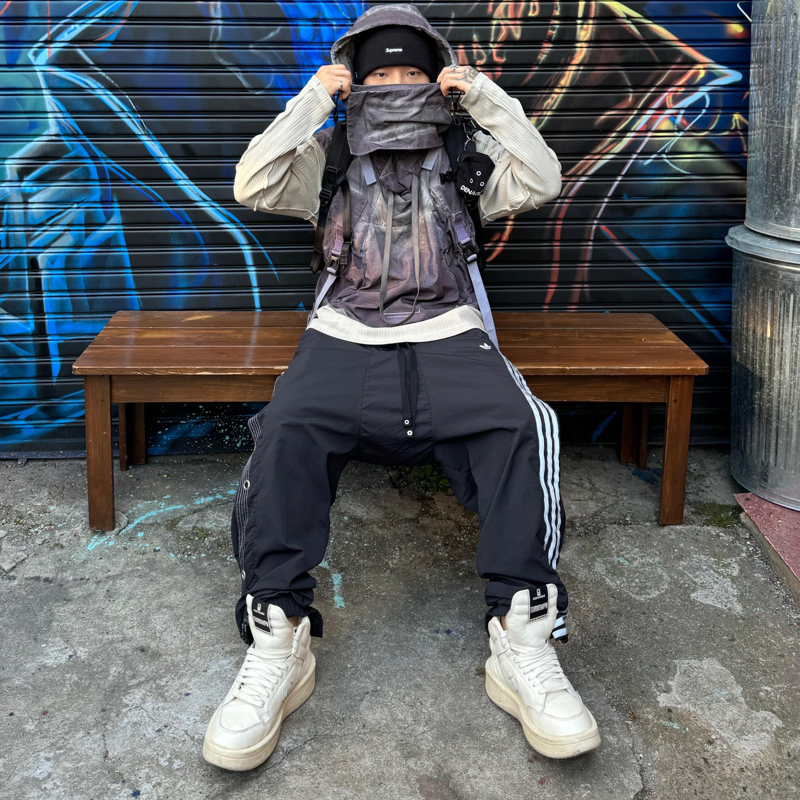 Converse x Drkshdw Turbowpn Egret 착용 스타일 - 1