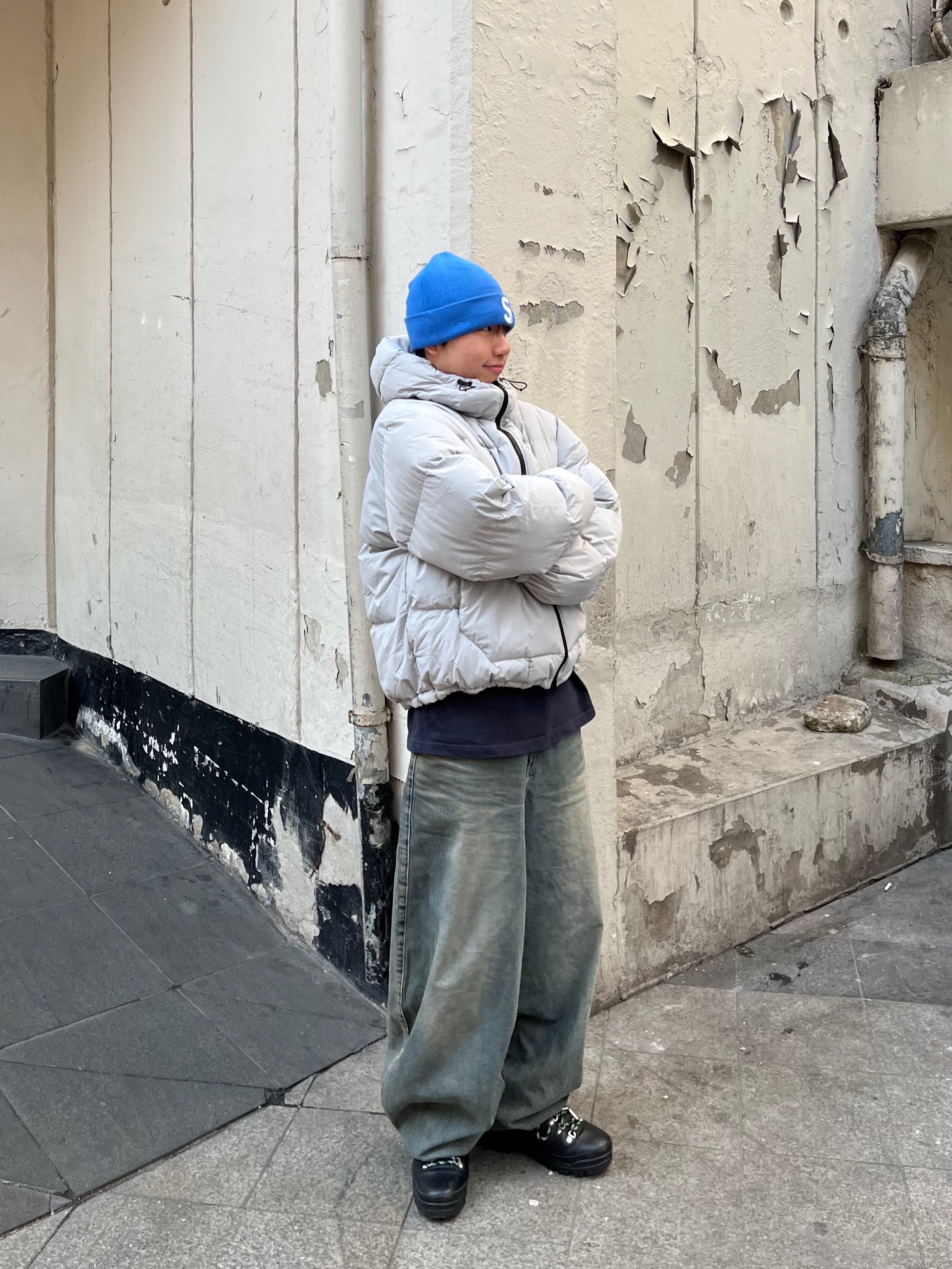 Supreme New Era S Logo Beanie Blue - 24FW 착용 스타일 - 2