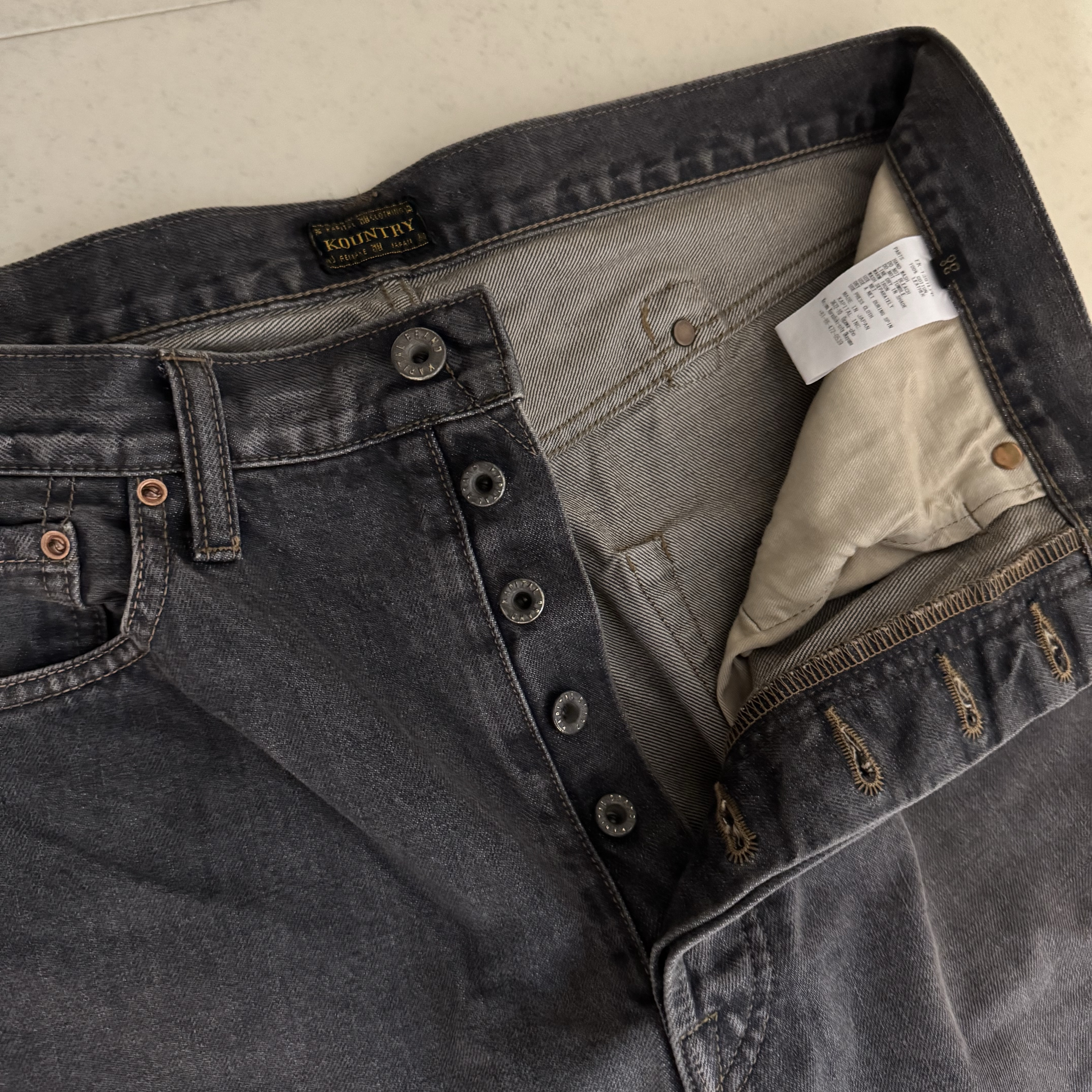 Kapital 14 oz. Denim Mexican Tuxedo 5P Okagilly Pants Black 착용 스타일 - 3