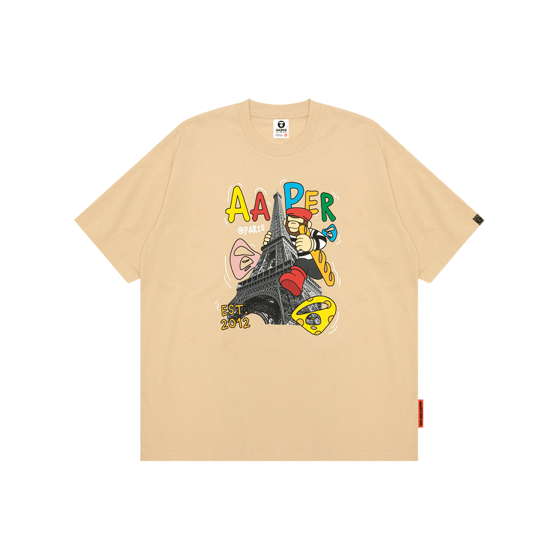 에이프 테마 에이퍼 티 라이트 베이지 - 25SS(AAPE Theme Aaper Tee Light Beige - 25SS)