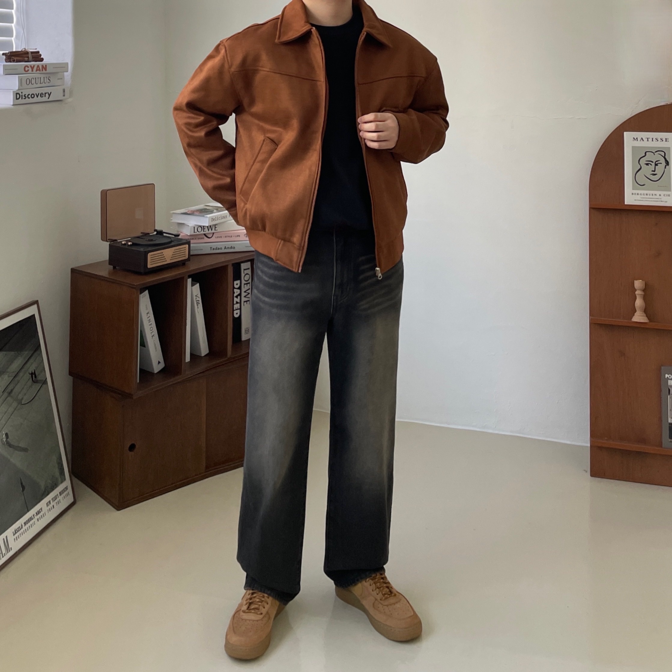 (W) Nike Air Force 1 '07 WB Flax Wheat 착용 스타일 - 3
